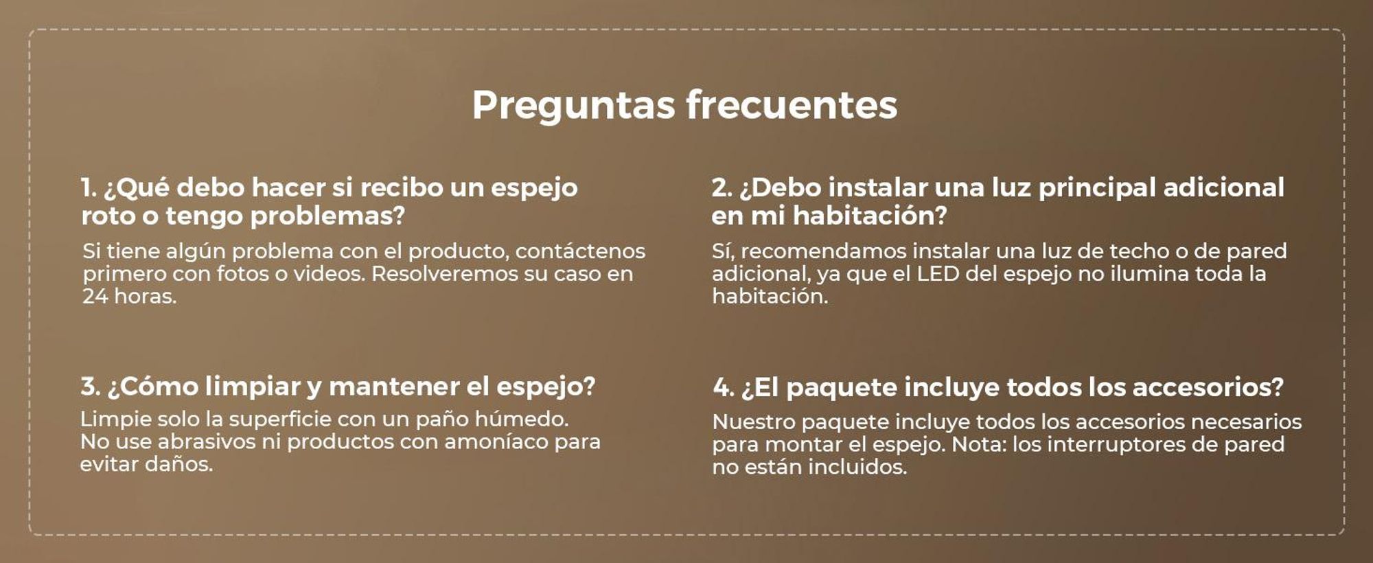 Espejo de pared LED S'AFIELINA, 80x50 cm – Espejo de baño con iluminación, vidrio HD, regulable, LED de 3 colores, antiniebla, para colgar horizontal o verticalmente