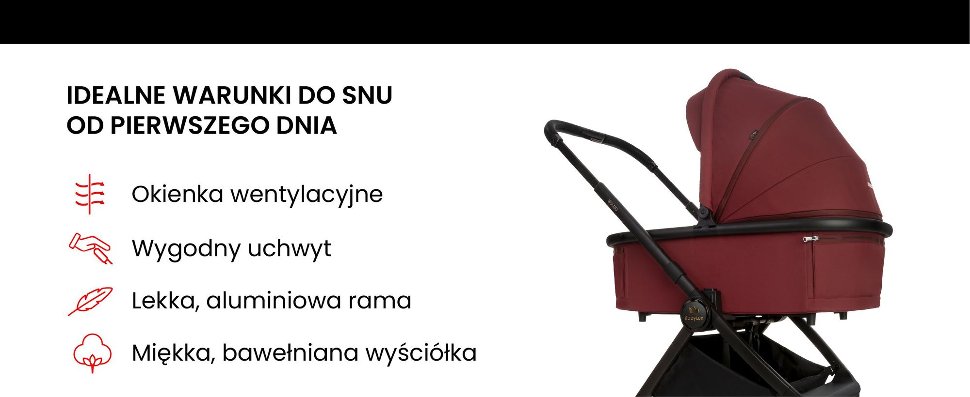 BabyLux® Wózek Dziecięcy 4w1 BOLDO Spacerówka Gondola Lekki Składany Zestaw, Fotelik Samochodowy I-Size, Baza do Auta, 4 Pozycje Oparcia, Akcesoria