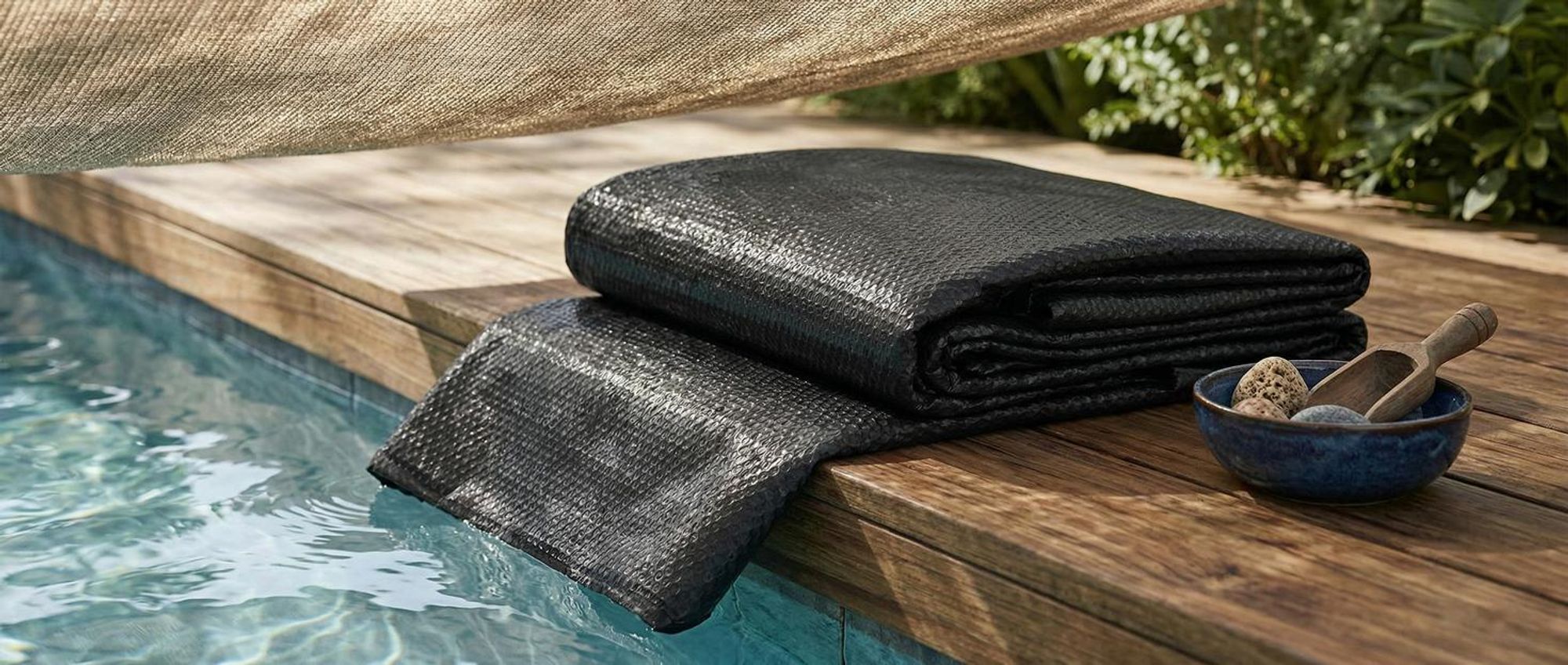 tectake® Pool-Solarfolie rechteckig und selbstschwimmend 274 x 549 cm