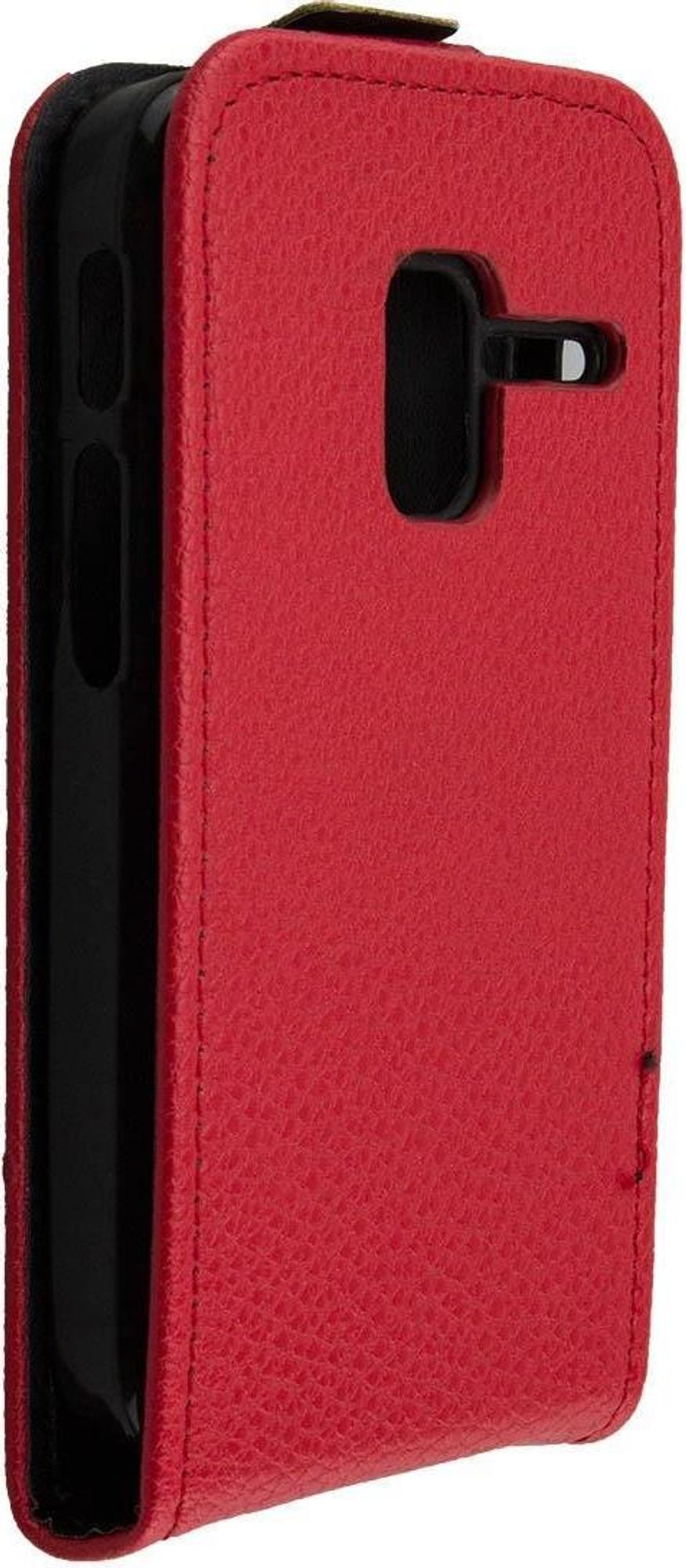 caseroxx Schutz Tasche Hülle Flip Cover kompatibel mit Alcatel 2008G, Smartphone Tasche Flip Cover in rot Bild 3