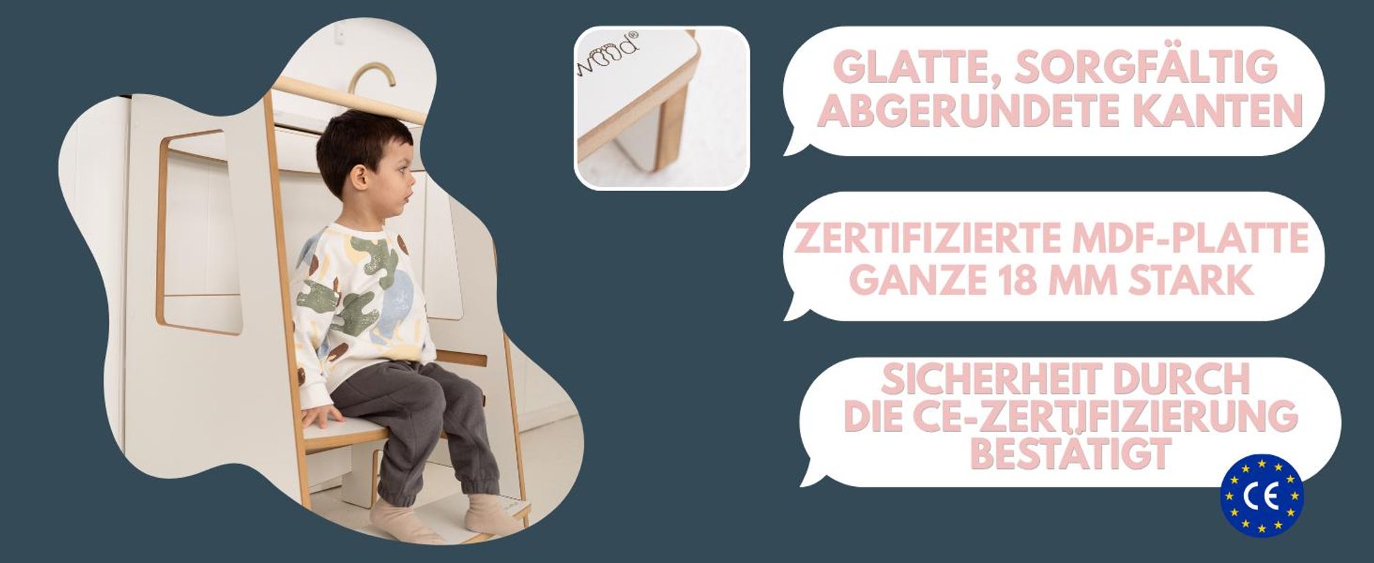 DOUBLE - Montessori Lernturm Kitchen Helper Kinderplattform Küchenturm | Lernturm für Geschwister | Lernturm für zwei Kinder