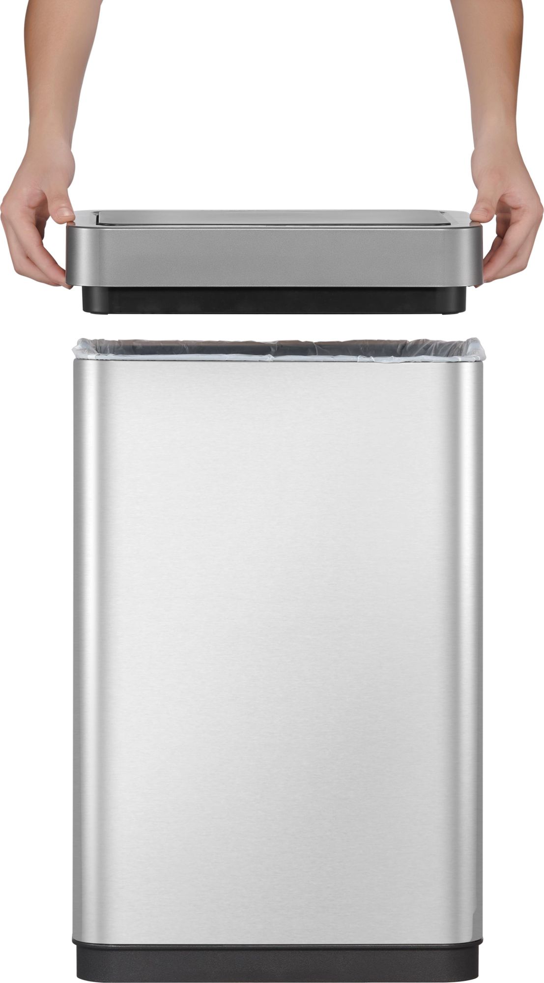 EKO - Mirage X Sensor Poubelle 80 litres - Stainless steel - Matt stainless steel