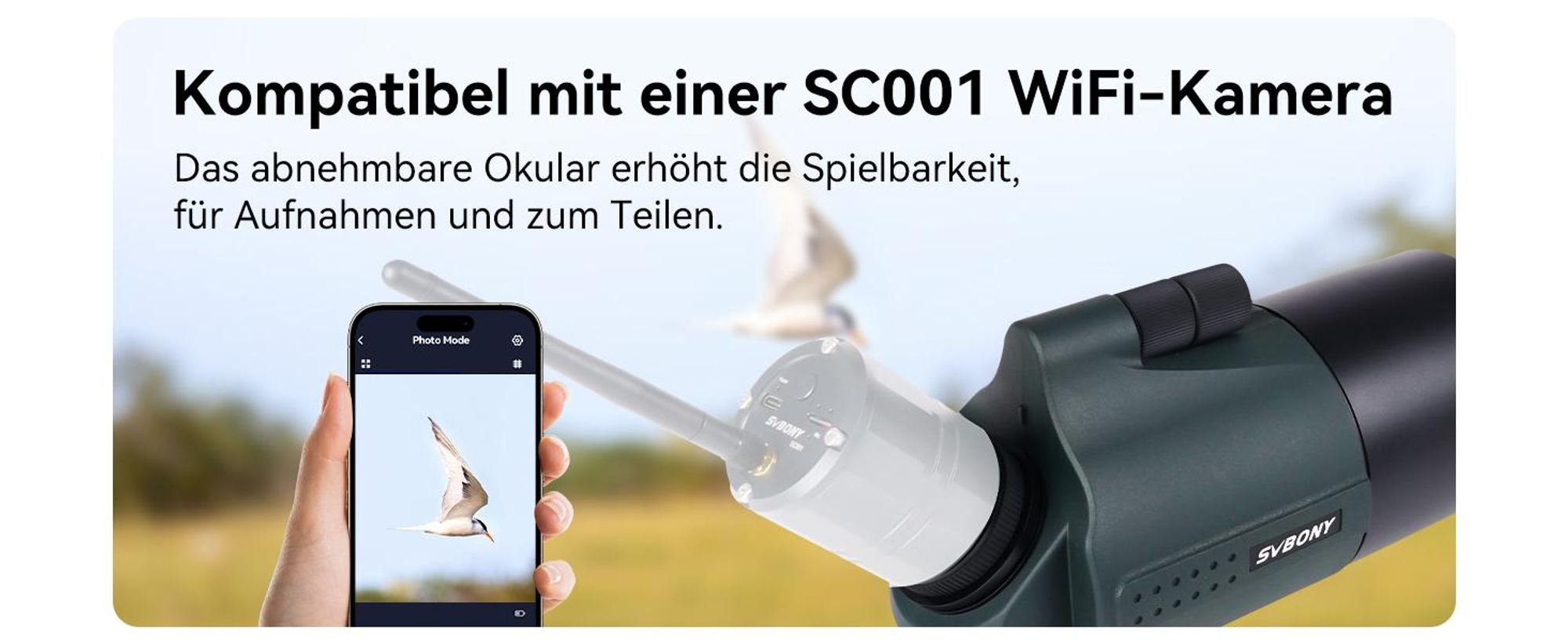 Svbony SV41Pro Mak Spektiv, 28-84X80 HD FMC Dual Speed Fokus, Kompatibel mit WLAN Kamera SC001 Digiscoping, mit Stativ für Stargazing Vogelbeobachtung