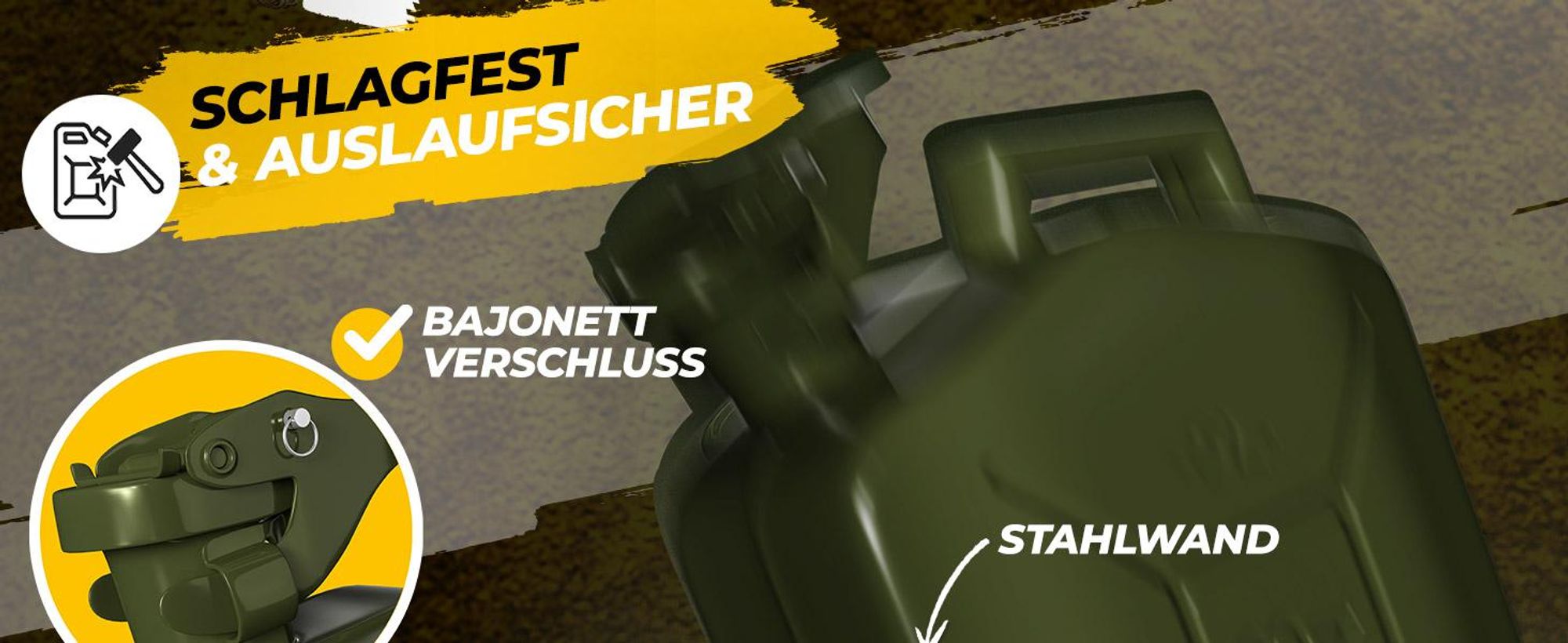 MONZANA® 20L Metallkanister 3er-Set