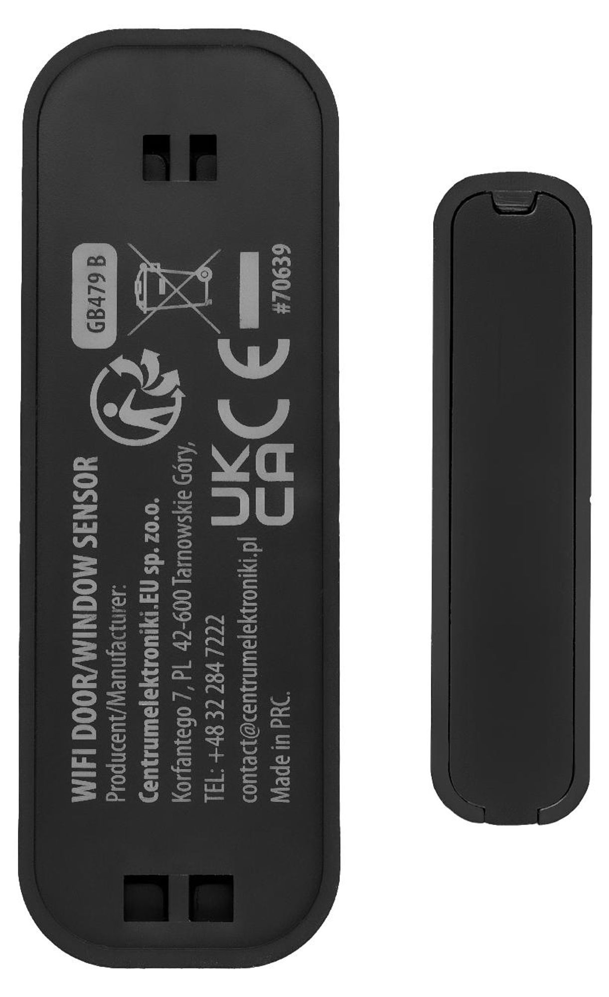 2x Drahtloser Reed-Schalter / WLAN-Öffnungssensor von GreenBlue, Android/iOS für Türen / Fenster, 3,0 V DC LR03x2 GB479 B + 4x AAA-Alkalibatterie