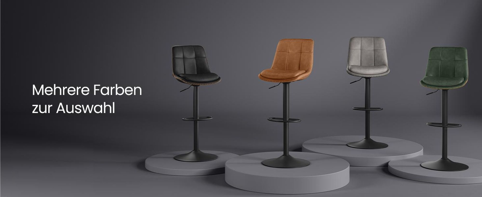 VASAGLE Barhocker 2er Set, höhenverstellbar, drehbar, mit Rückenlehne und Fußstütze, Taubengrau