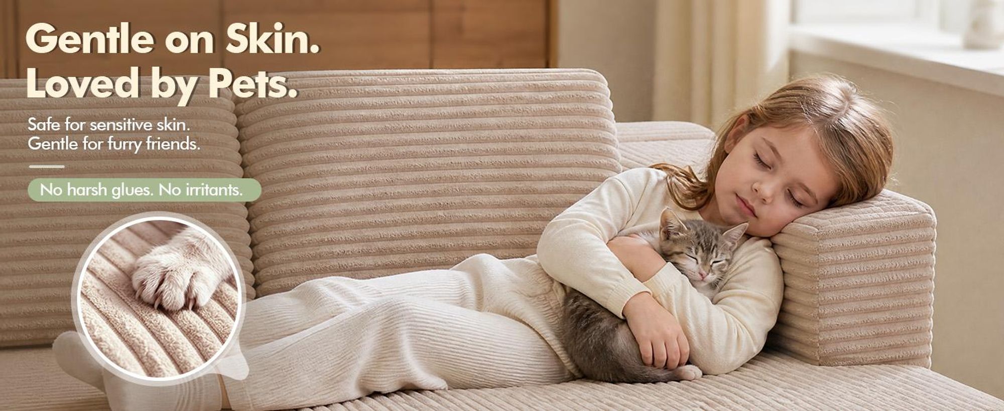 COMHOMA, narożna sofa z funkcją spania, 228 cm, obita tkaniną welurową. Modułowa sofa bez sprężyn, z podnóżkiem i metalową konstrukcją oparcia. Narożna sofa z funkcją spania, w kształcie litery L, z otwartą konstrukcją