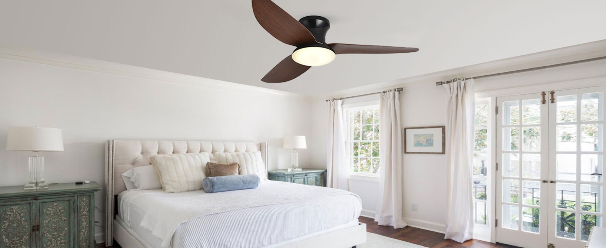 100cm Deckenventilator mit Beleuchtung und Fernbedienung DC Motor 3 Farbtemperatur Dimmbar 6 Stufen APP-Steuerung