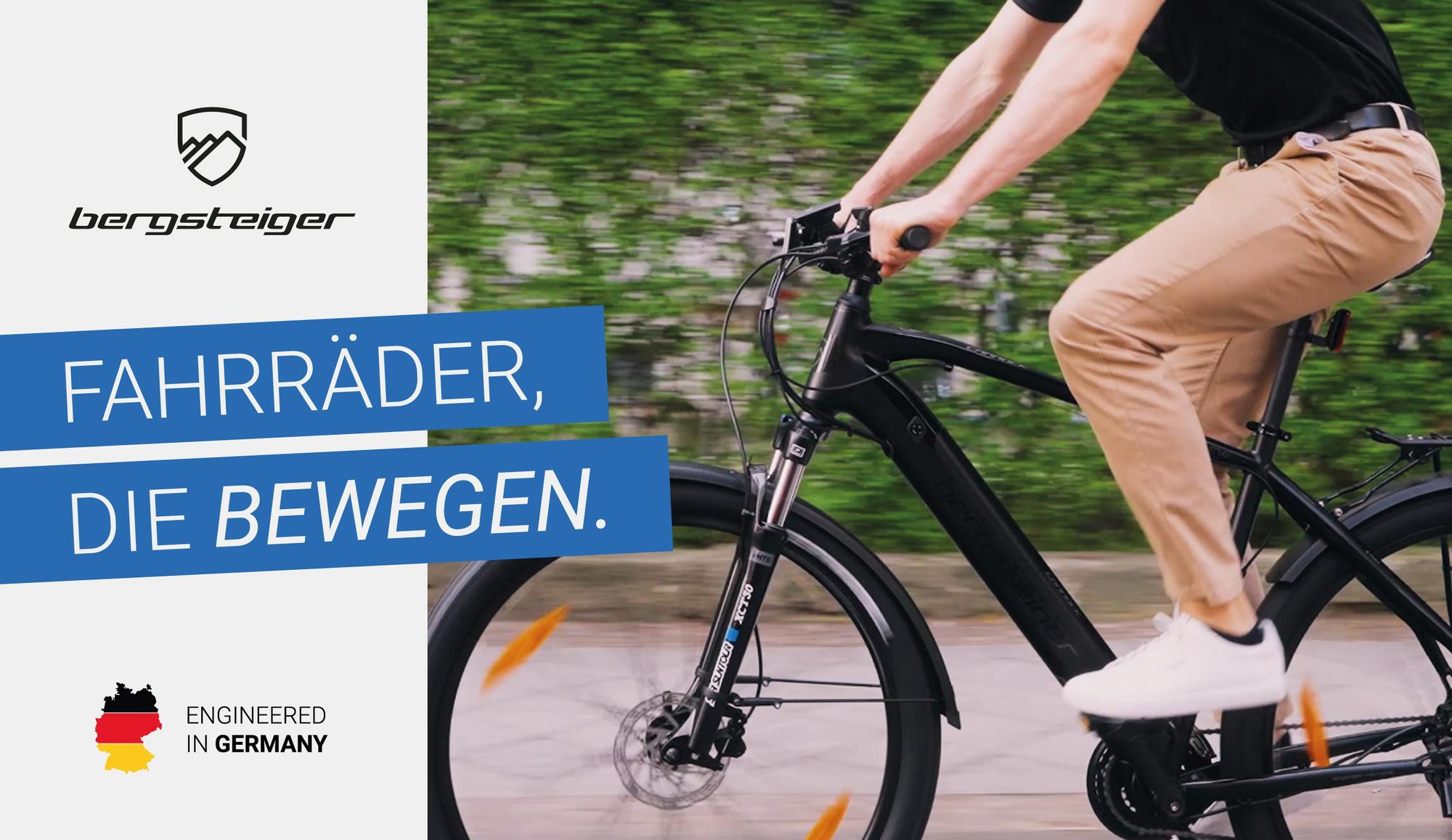 Bergsteiger Cannock 29 Zoll E-Bike mit 250 Watt Motor 36V 12Ah, StVZO-Vollausstattung, Hydraulikbremsen, Aluminium Ebike Mountainbike Herren & Damen, Farbdisplay, Shimano 24 Gang-Schaltung