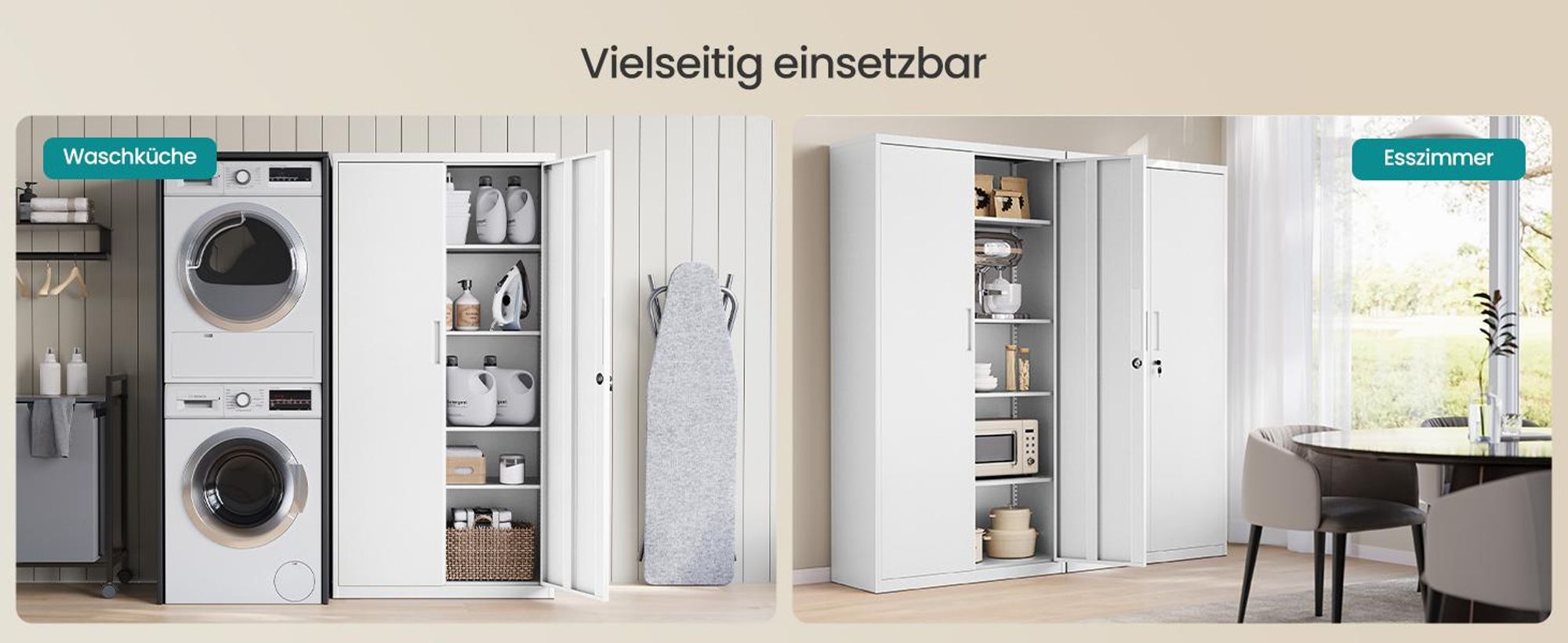 SONGMICS Aktenschrank Mehrzweckschrank Stahl-Aufbewahrungsschrank 5 Ebenen