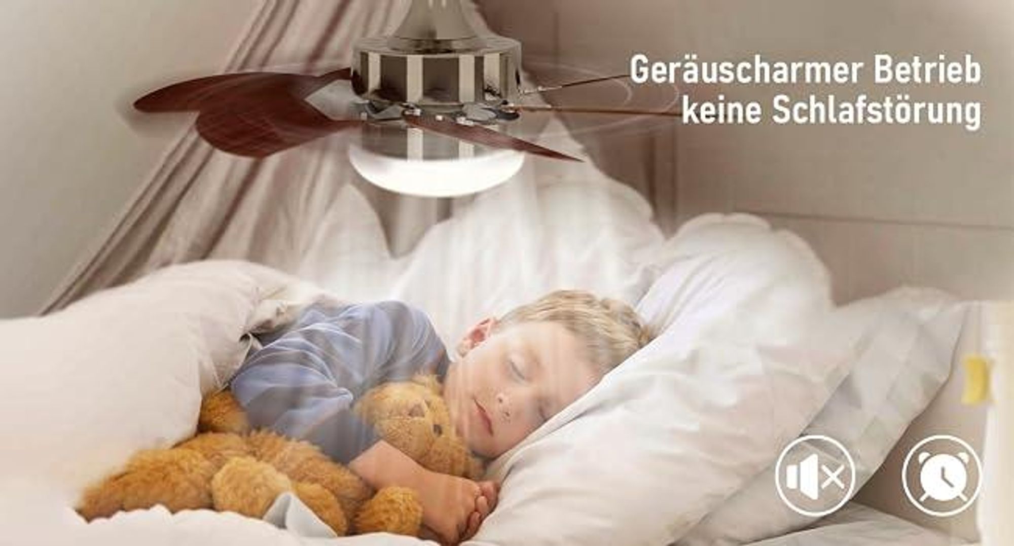 ZMH Deckenventilator Mit Beleuchtung Fernbedienung Leise Deckenlampe Wohnzimmer 6 Flügeln Ø75cm Ventilator Timing Deckenleuchte Fan LED Lichtquelle