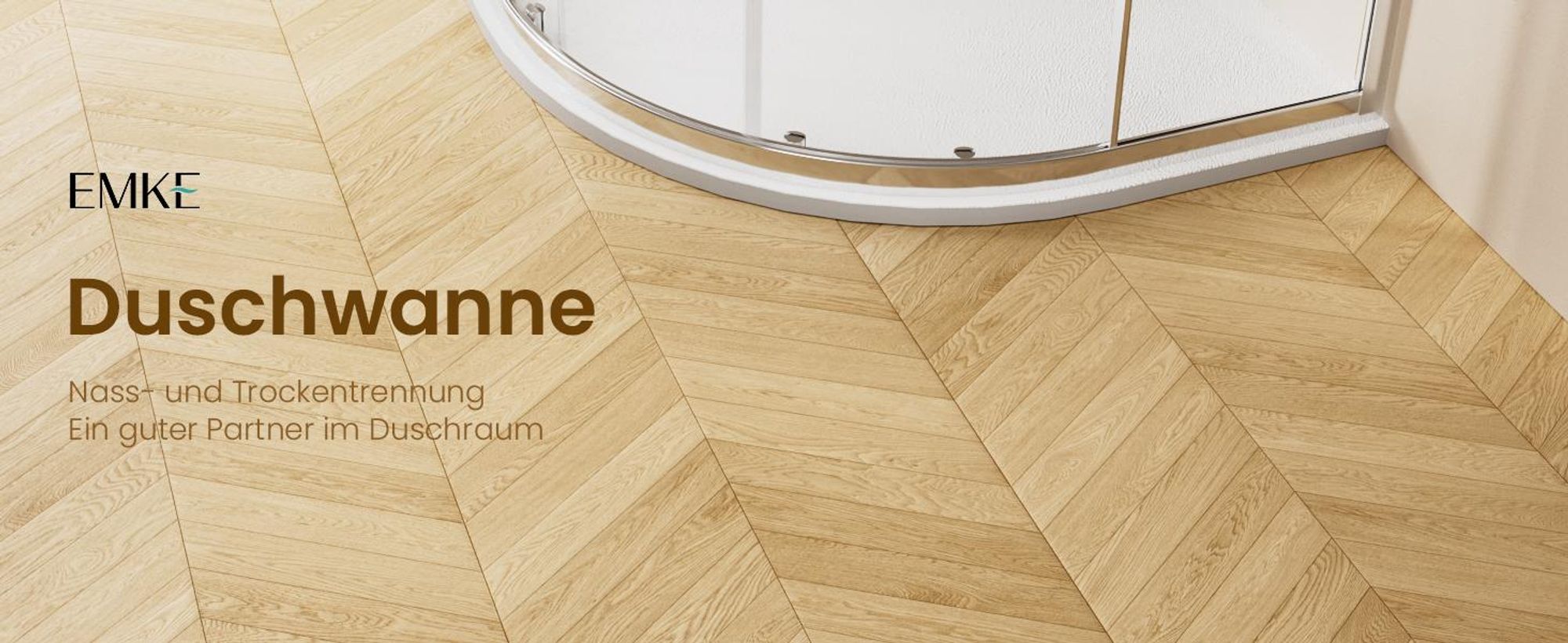 EMKE Duschwanne 90x90cm Duschtasse mit Rutschfeste Flach Brausewanne Schneidbar Weiß Fächerförmige Brausewanne SMC Steinoptik