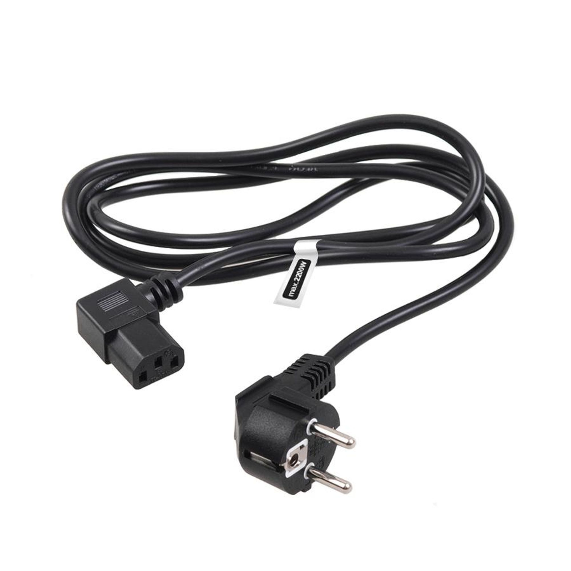 Winkel Stromkabel Netzkabel PC Kaltgerät Stecker EU Schuko 1,5m 3 PIN