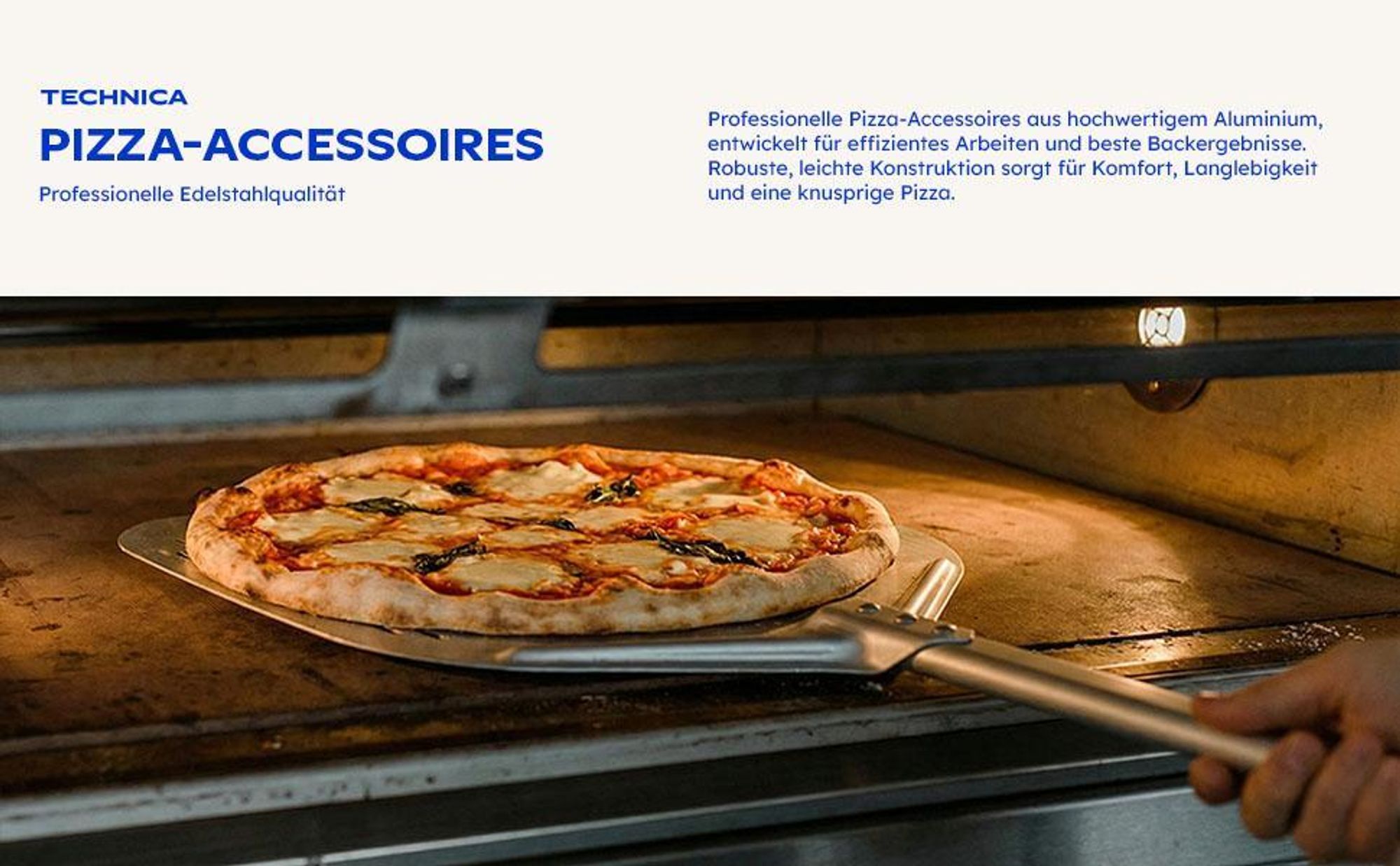 TECHNICA Pizzaschieber perforiert 310x355x1200 mm – Quadratische Pizzaschaufel Ergonomischer Aluminiumgriff – Pizzaschieber aus Edelstahl – Ideal für Steinofen & Gas Pizzaofen