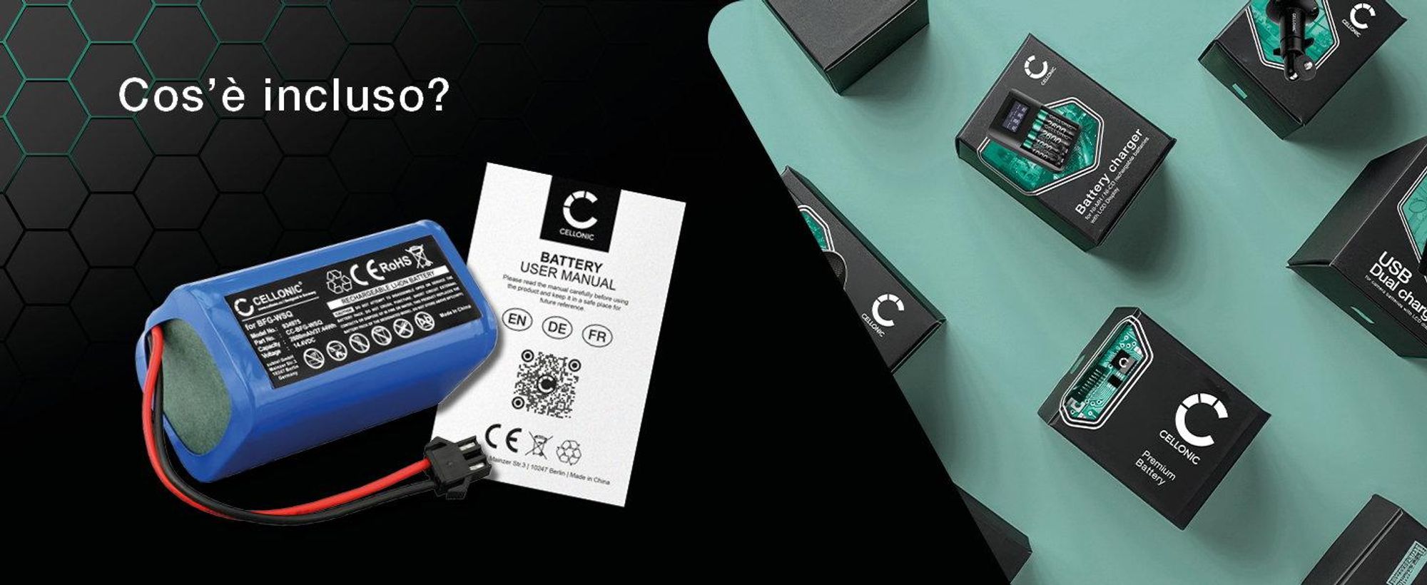 CELLONIC 1x Batteria per Aspirapolvere Compatibile con ANKER Eufy RoboVac 30C Max, Eufy RoboVac 12, Compatibile con Eufy T2150311, C0914E1 – (2600mAh, 14.4V)