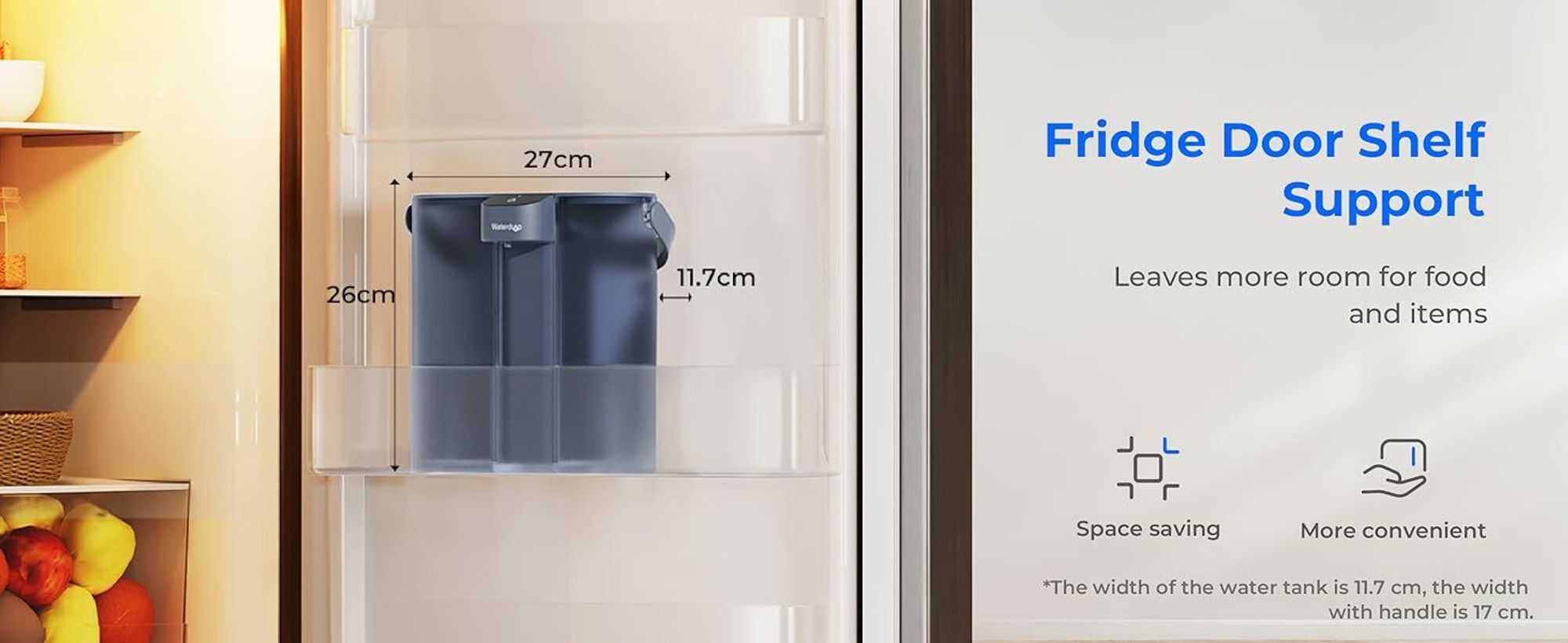 Waterdrop Eletric Wasserfilter Krug für Kühlschrank mit 3 Monate Filter, Countertop Wasserfilter System, Reduziert Chlor, Blei, Quecksilber, PFAS,PFOA