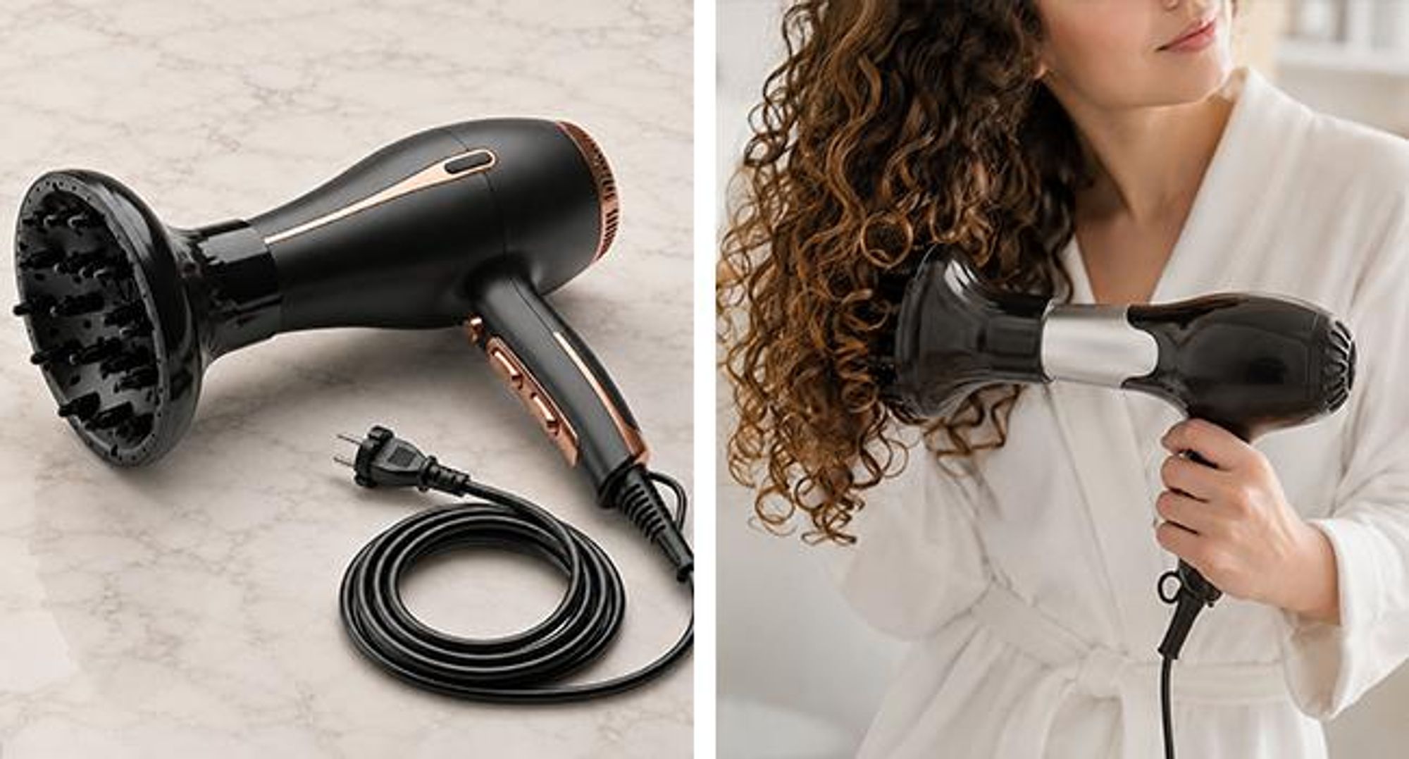 KRUMAD Diffusor Föhn Aufsatz, Diffuser Haare, Haar Diffusor für Locken & Wellen, Diffusordüse, passend für Haartrockner, Zubehör für Haartrockner
