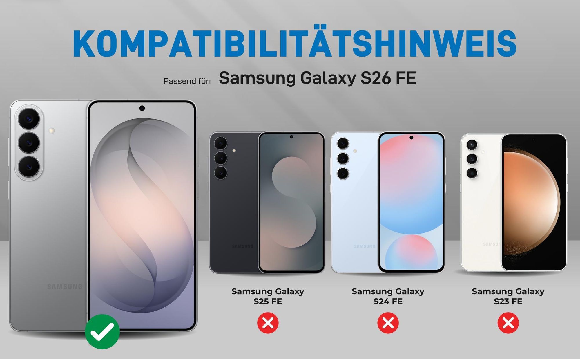 Kompatibilitätshinweise Hülle für Samsung Galaxy S26 FE