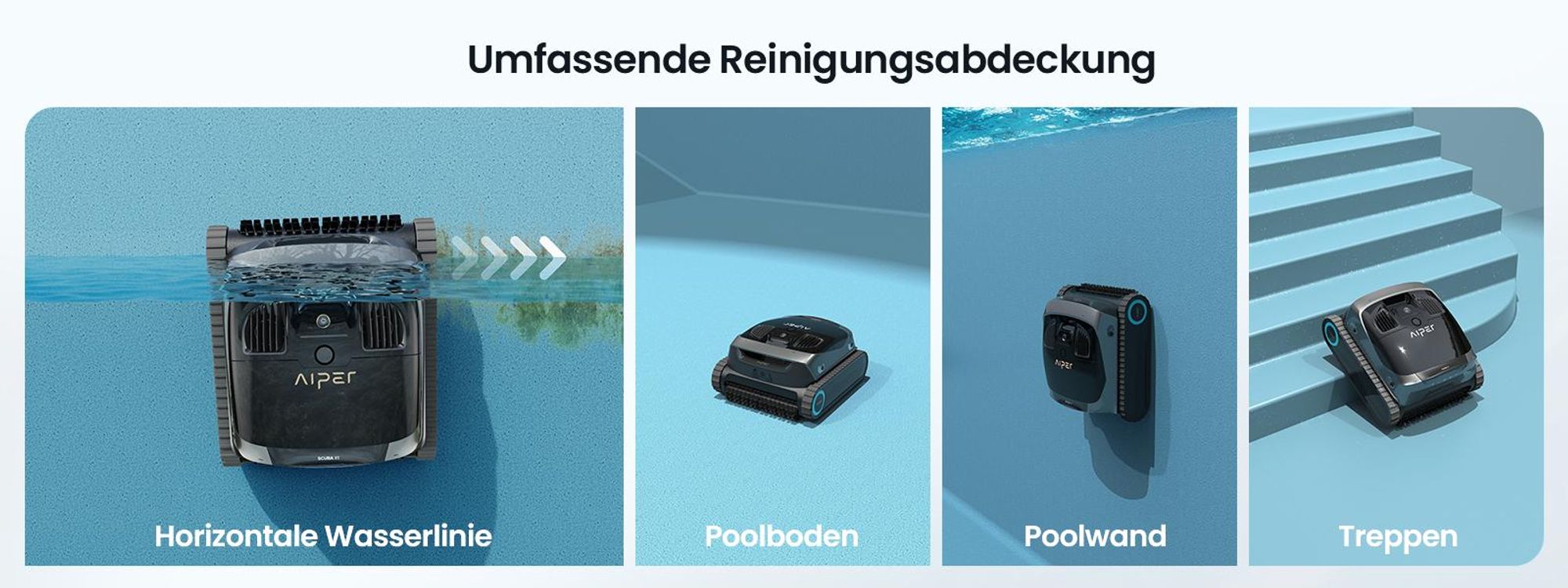 The iamgine is showing Aiper Robotic Pool Cleaner