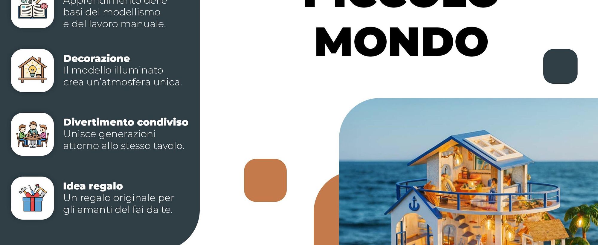 Casa in Miniatura, Habarri, Casa Delle Bambole, DIY, Casa in Legno, Regalo per Bambini