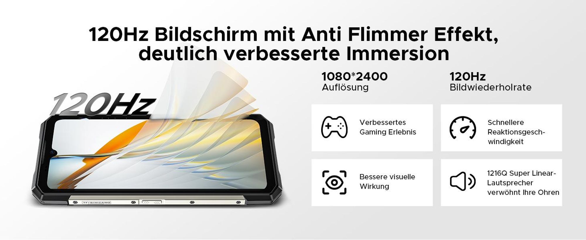 Doogee S200 Plus, 17,1 cm (6.72"), 12 GB, 512 GB, 100 MP, Android 14, Gold