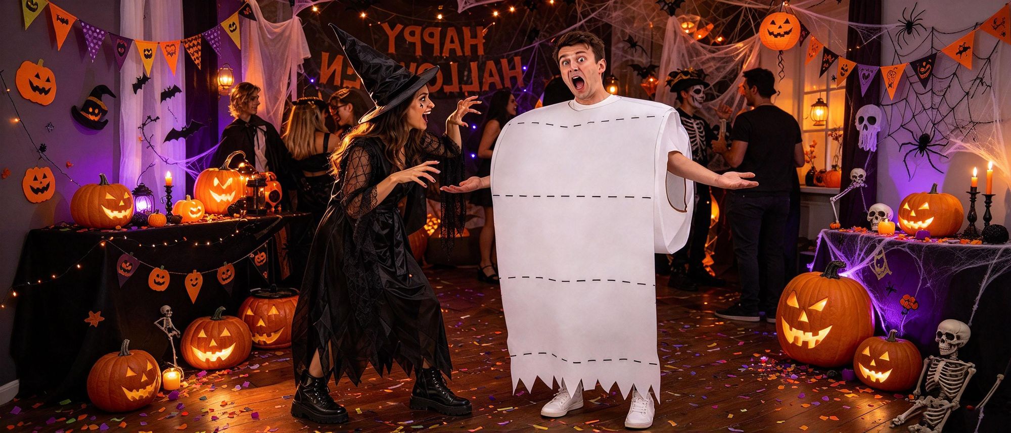 Juksun Klopapier Kostüm Toilettenpapier weiß Einheitsgröße 165-185cm für Halloween und Mottoparty Rollenspiel