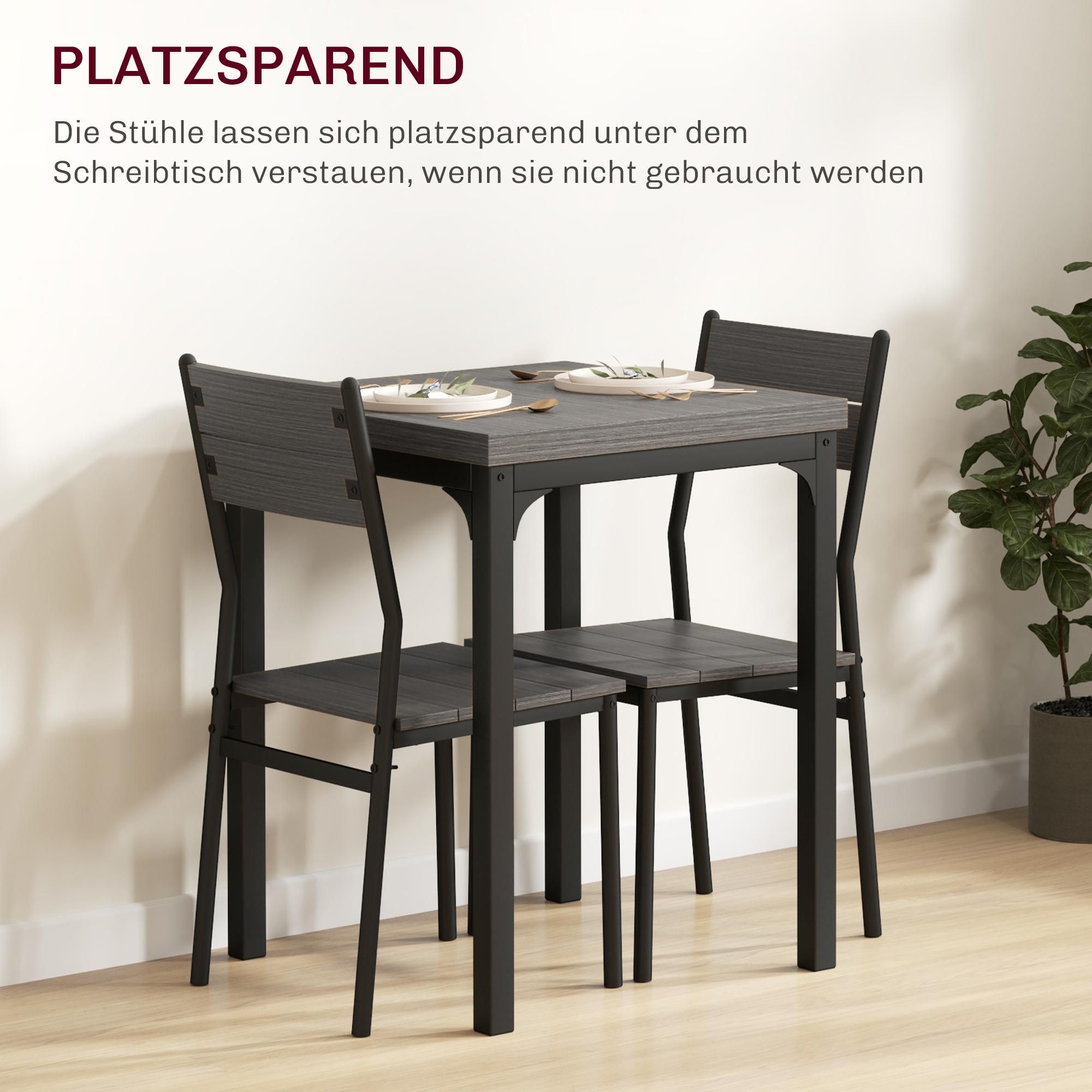 Küchentisch grau 2 Tischgruppe