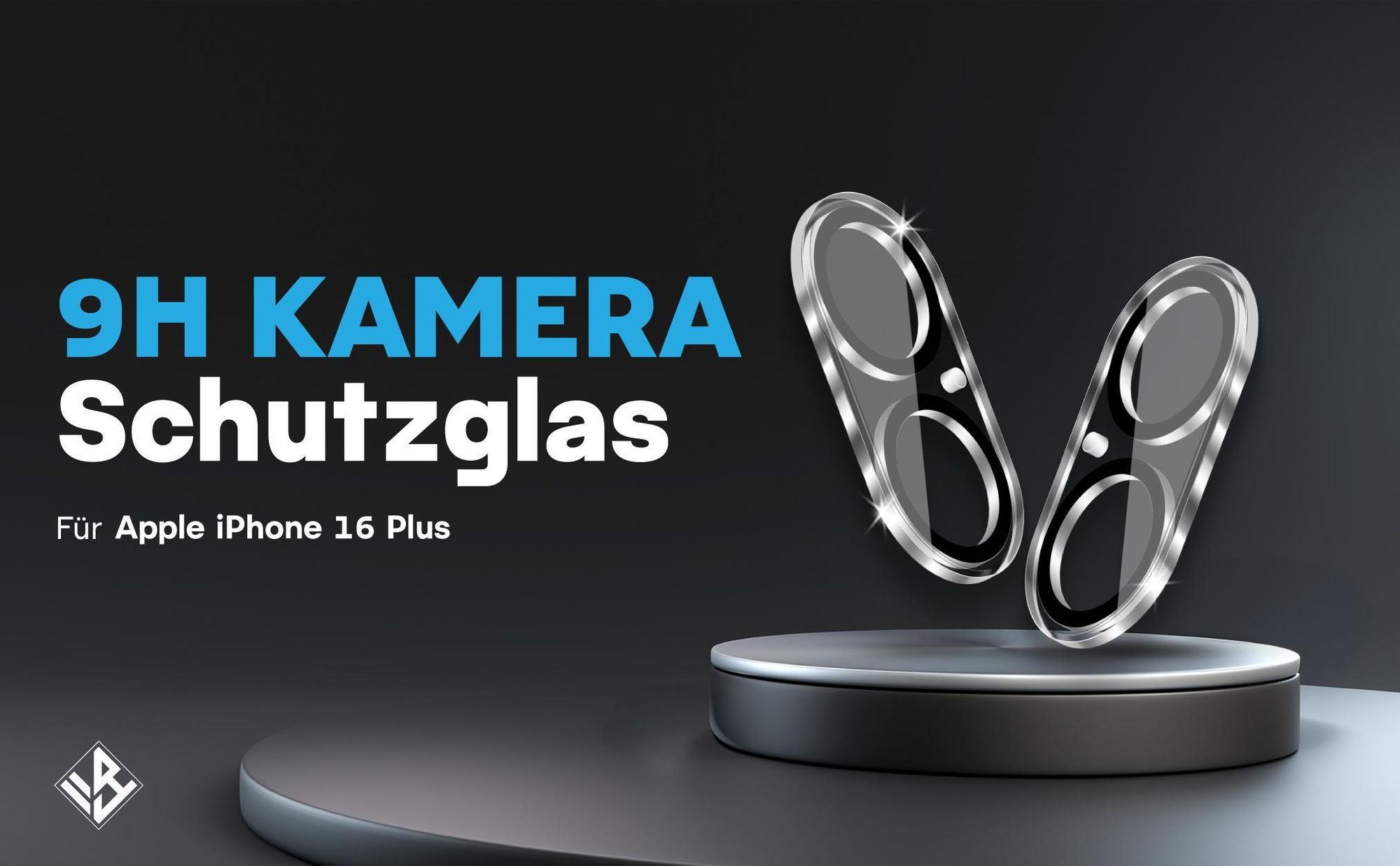 2er Set Kameraschutzglas für Apple iPhone 16 Plus in 9H Härte