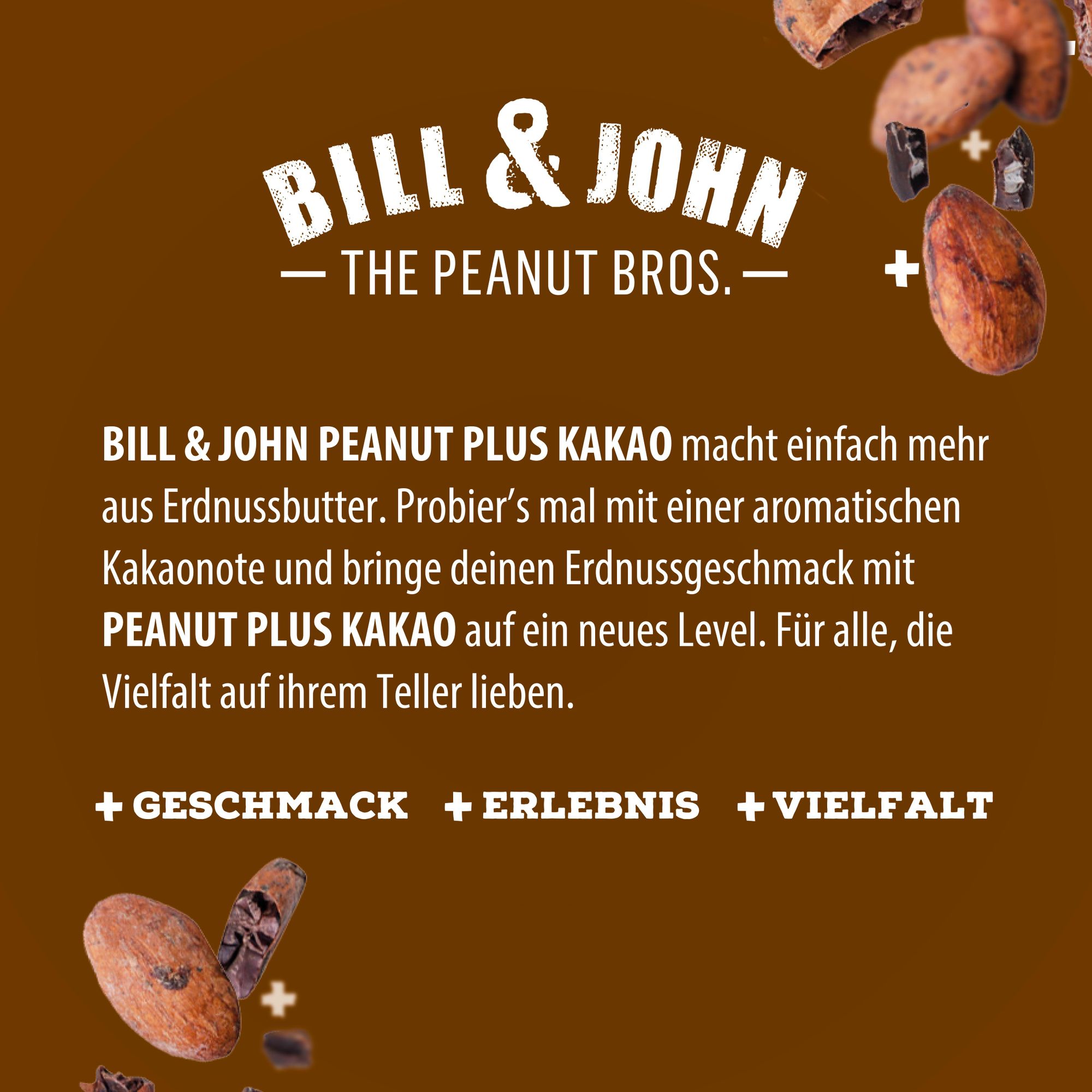 BILL & JOHN Erdnussbutter Peanut Butter + Salted Caramel, 350g
