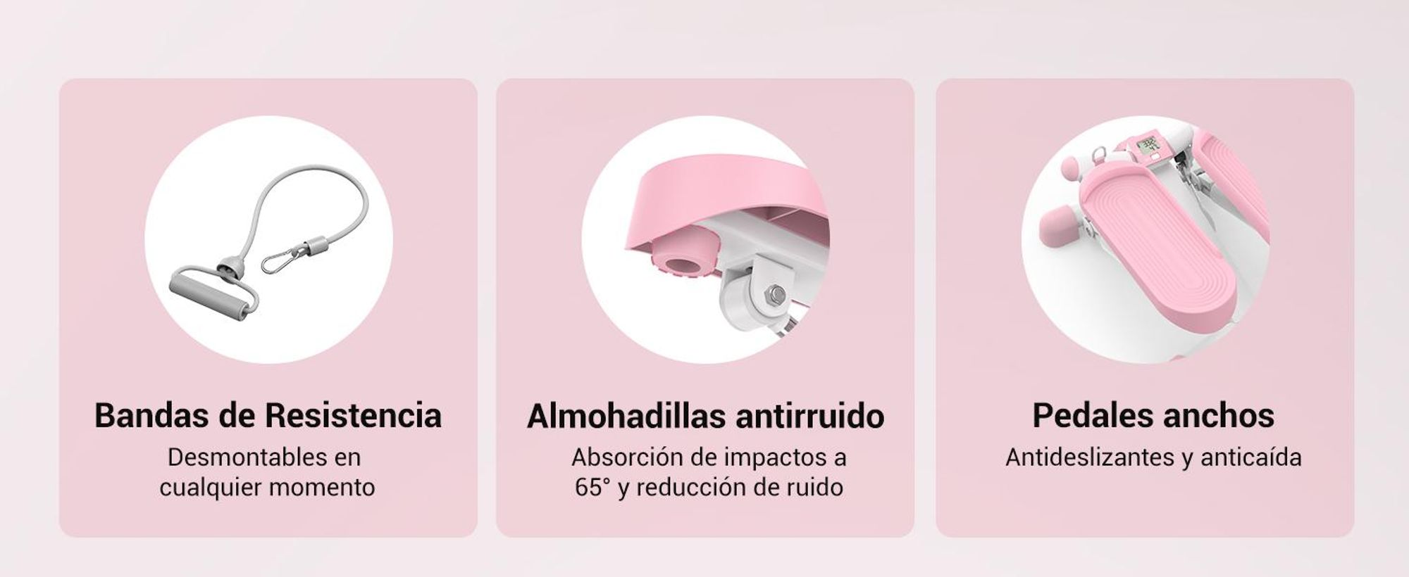 Stepper 2 en 1 MERACH con aplicación, zancada ajustable hasta 35 cm, pantalla LCD y motor silencioso. Máquina de escalones para uso doméstico, con capacidad de soporte de hasta 150 kg