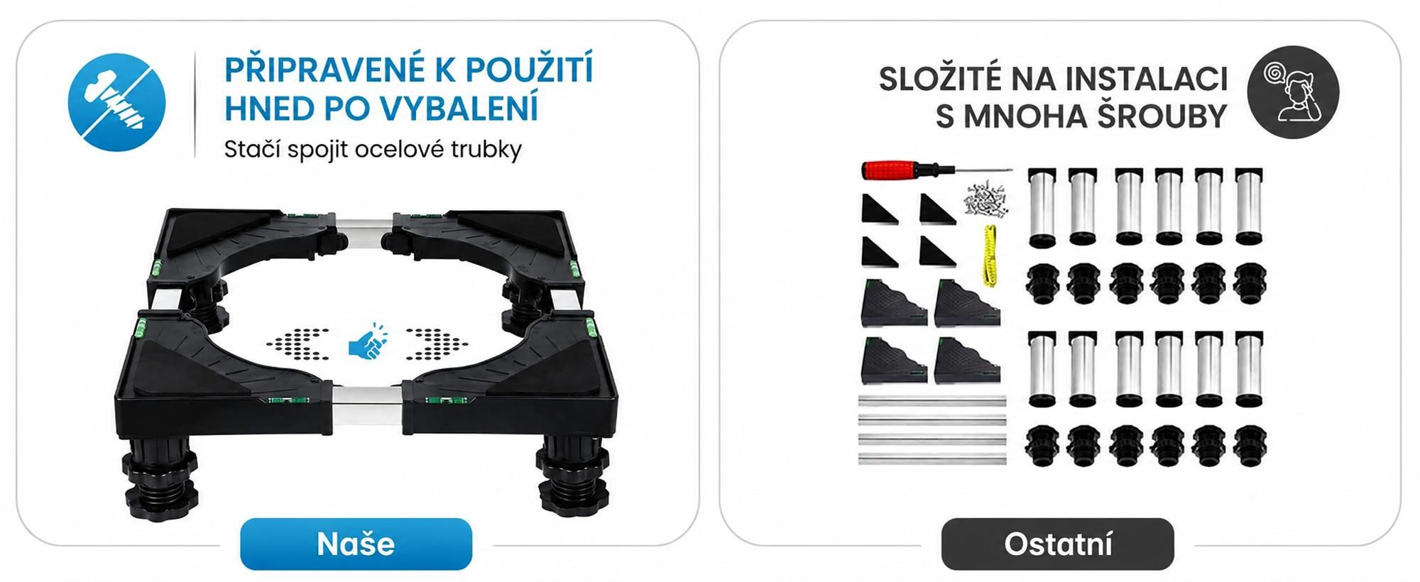 Podstavec pod pračku Olvy, nosnost 200 KG, podstavec pod pračku, podstavec pod pračku i pro sušičku, chladnička