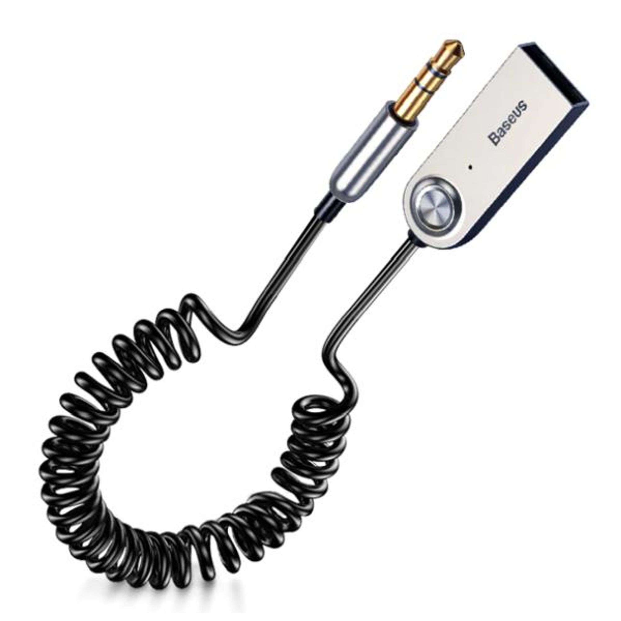 BA01 Kábel Bluetooth 5.0 audio prijímača, AUX jack audio adaptér, čierny