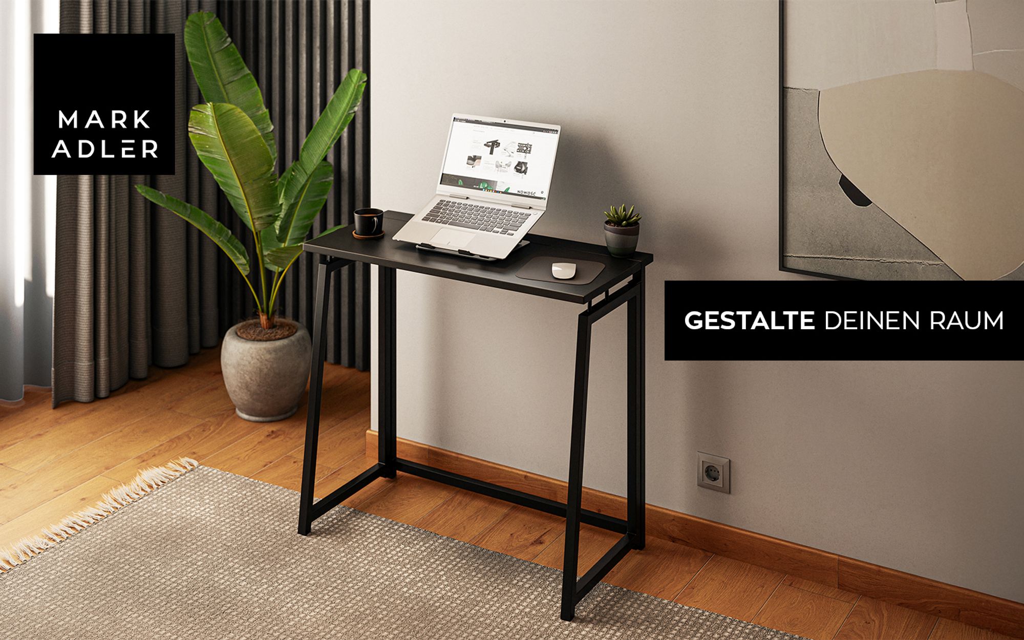 Klappbarer Schreibtisch Minimalistisch Leicht LOFT Leader 1.5 Schwarz