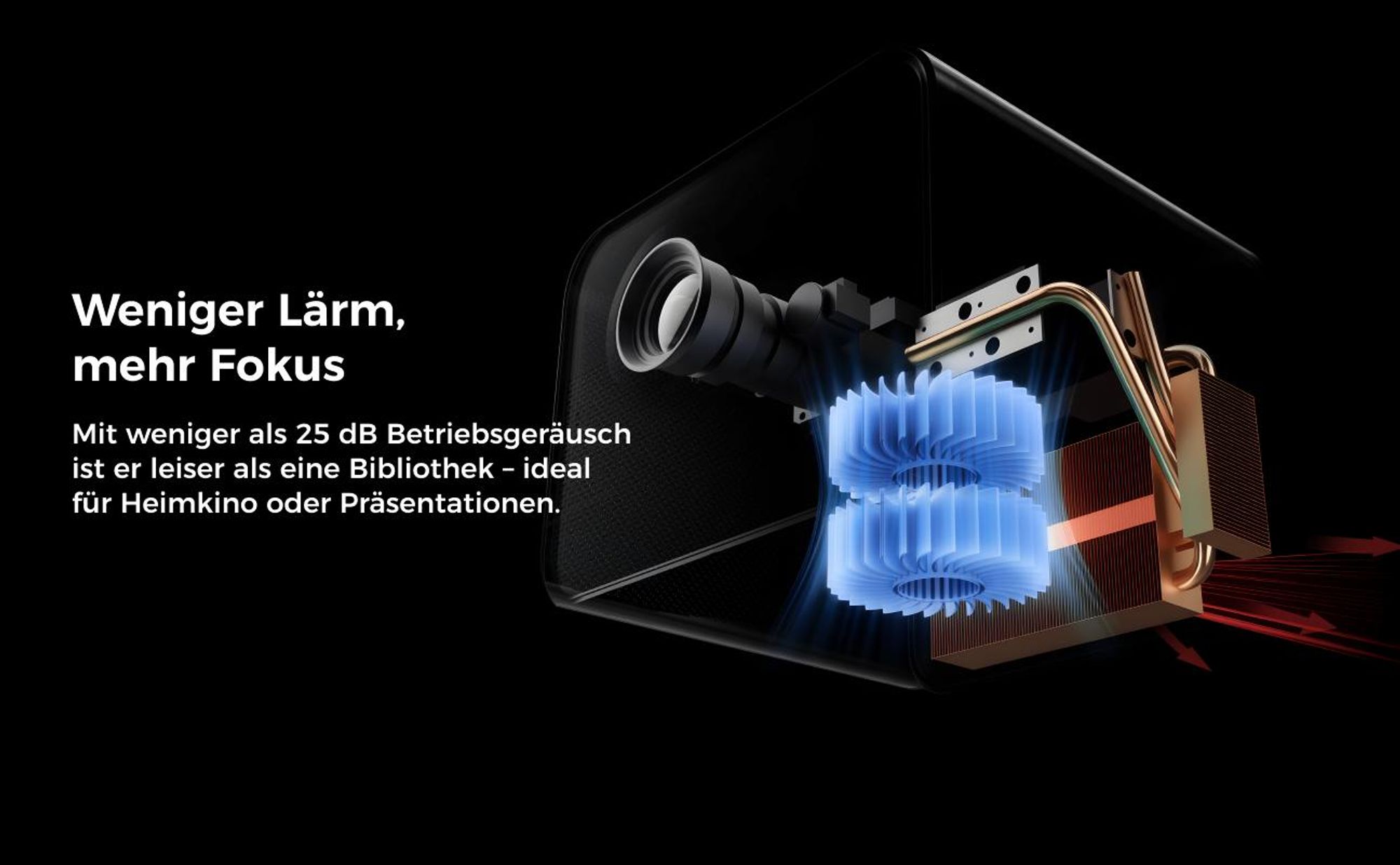 Ultimea Beamer 4k, Poseidon E100 DLP Projektor, 1800 ANSI-Lumen mit Google TV