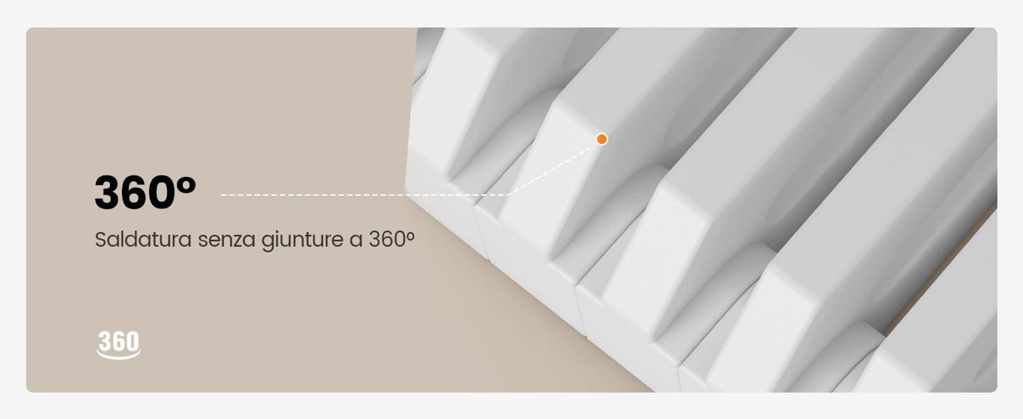EMKE Design Radiatore a D 600x840mm 1383W Vincitore del Red Dot Award Bianco - Installazione orizzontale, per 18,4 m², bagno e soggiorno senza elemento riscaldante