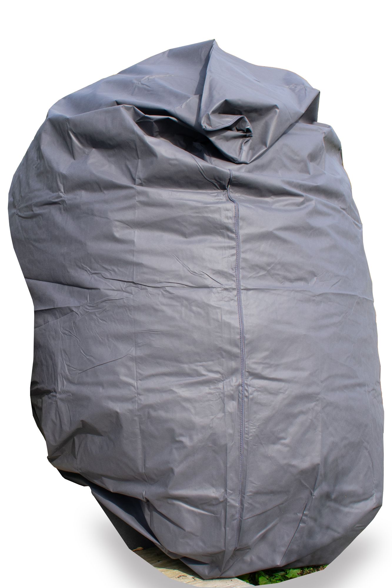 300 x 360 cm Premium XXL Winterschutz für Pflanzen grau Kübelpflanzen Winterschutzcover draußen Haube Reißverschluss Zugband Pflanzenschutzhaube
