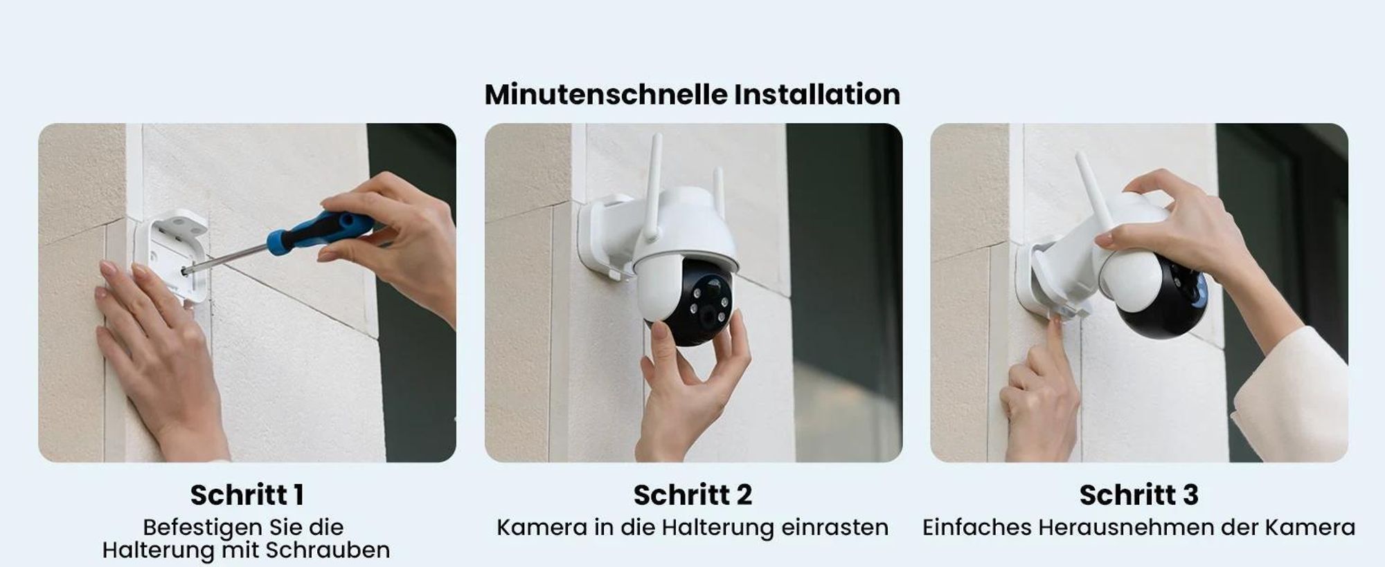 ZREE Überwachungskamera Aussen Akku - 2K Kamera Überwachung Aussen Solar 360° WLAN Kamera Outdoor Kabellose Aussenkamera mit Farbige Nachtsicht, PIR
