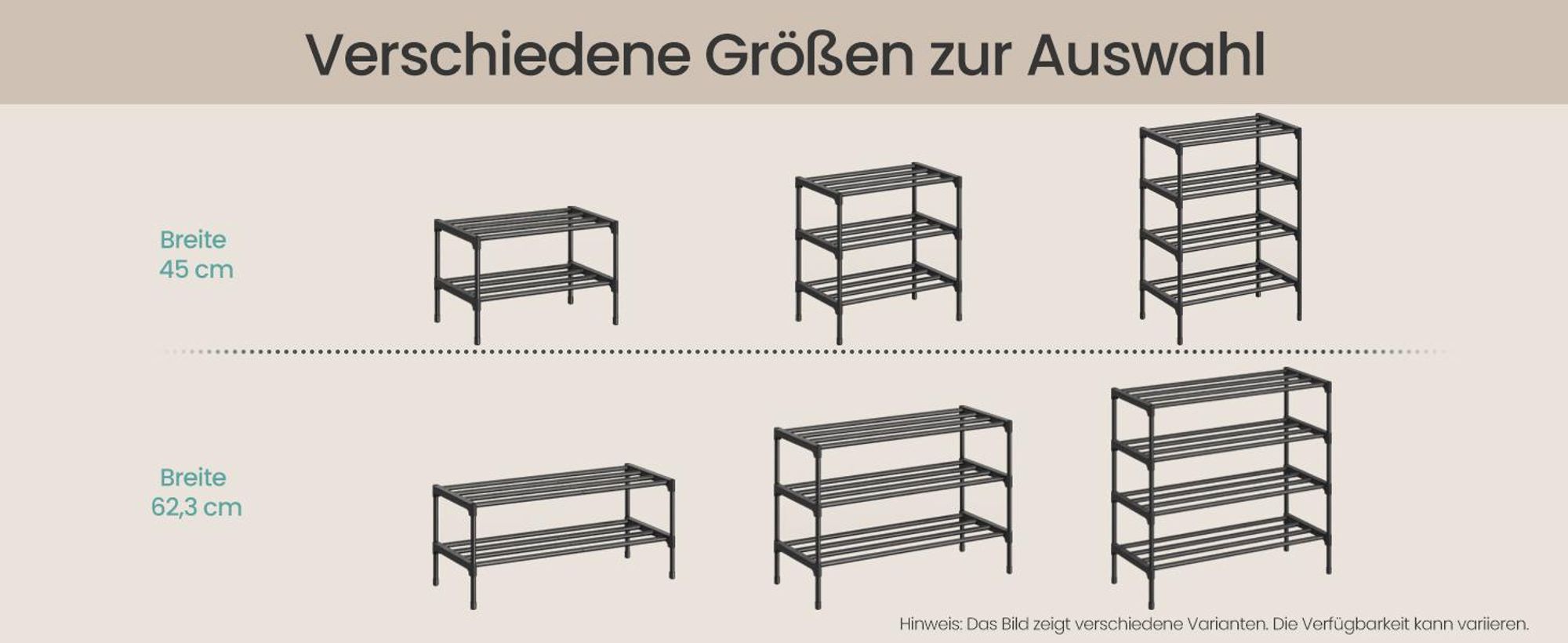 SONGMICS Schuhregal, 4 Ebenen, Schuhablage schmal, Schuh-Organizer Metall, 30 x 45 x 66 cm, schwarz