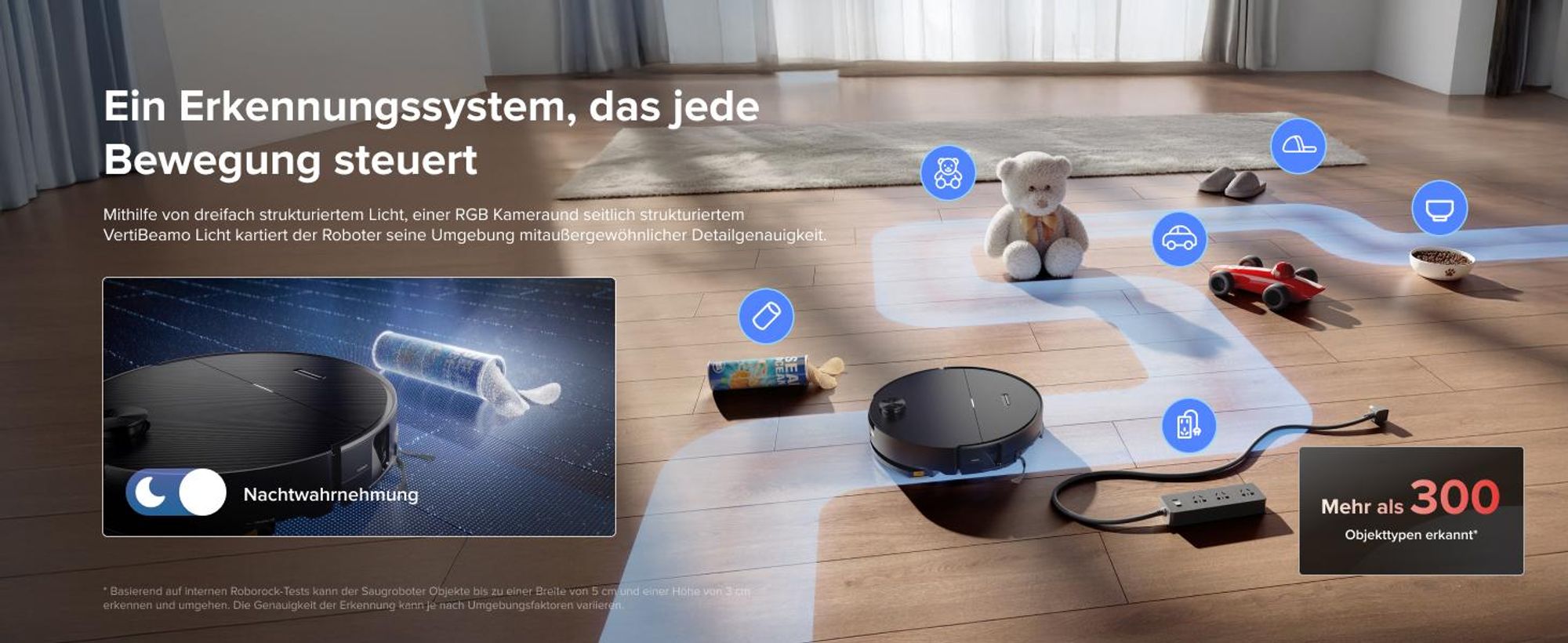Roborock Saros 20 Sonic Staubsauger Roboter, 36.000 Pa Saugroboter mit Wischfunktion, Dual Anti-Tangle System, 7,98cm Ultra-Slim Design (Schwarz)