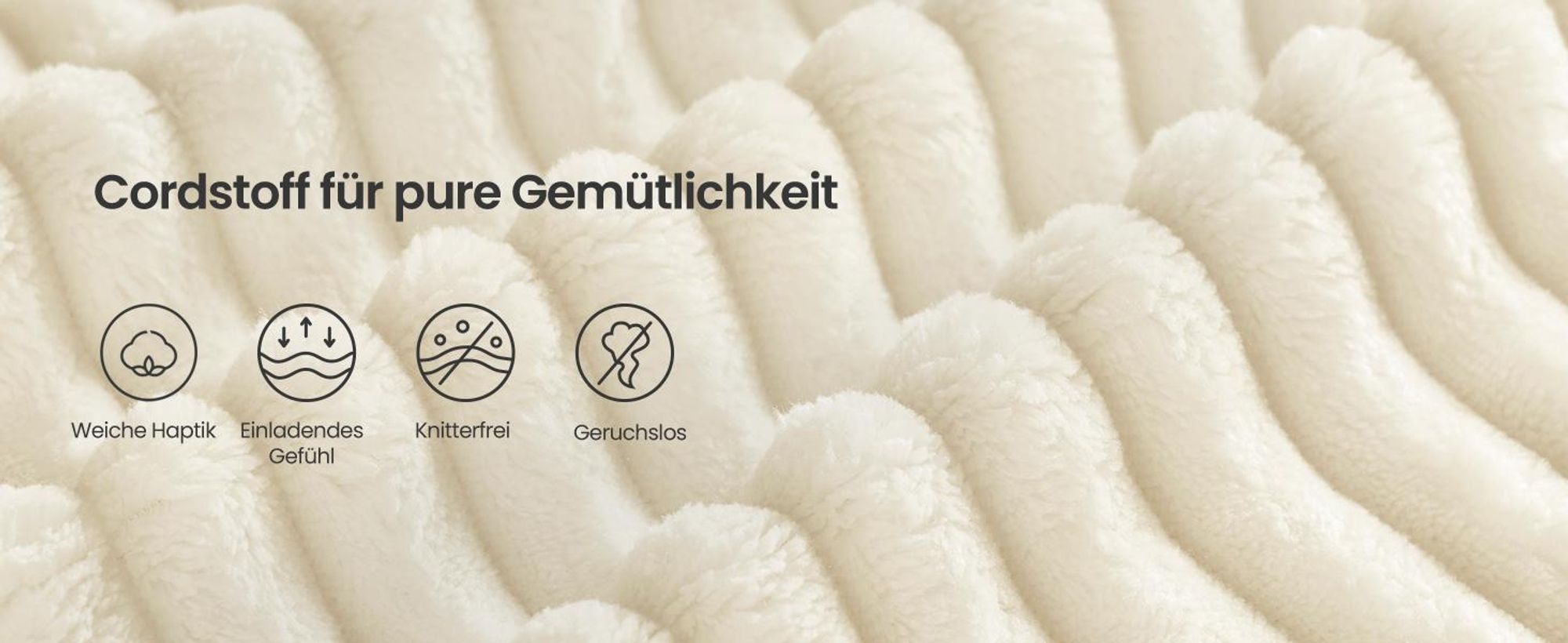 VASAGLE modulares Sofa 244 cm breit, vakuumverpackt, keine Montage erforderlich, mit großer Chaiselongue rechts