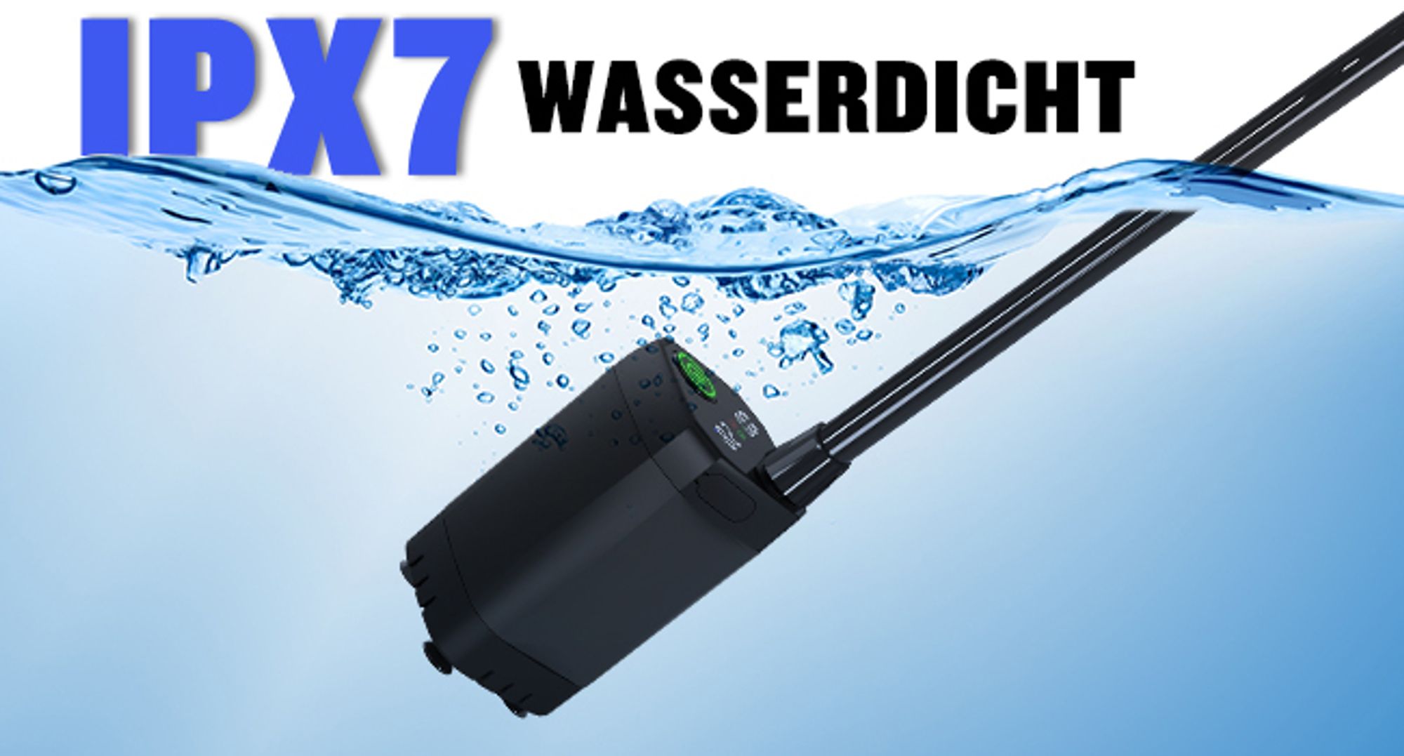 Tragbare Campingdusche,[6000 mAh] ,Pump- und Temperaturanzeige,mit Duschkopf und 2 m Schlauch für Garten, Waschen des Autos, Strand, Camping, Haustier