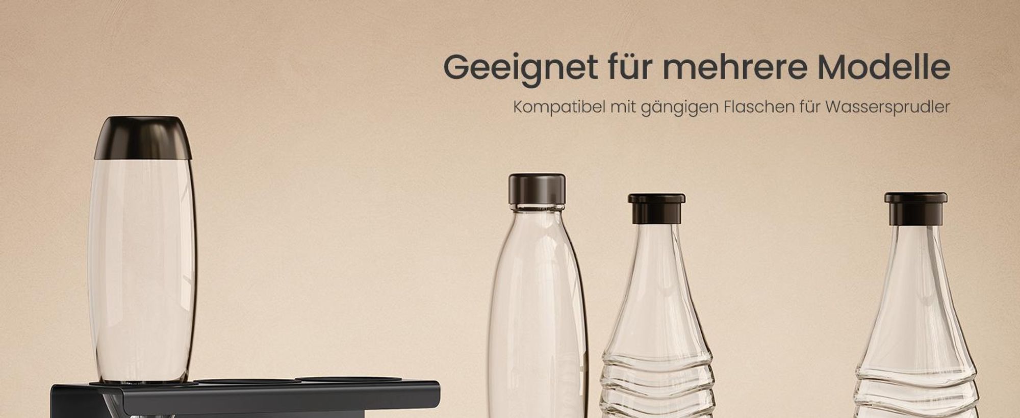 SONGMICS Flaschenhalter, für 3 Flaschen, Abtropfgestell flaschen, Stahl, schwarz