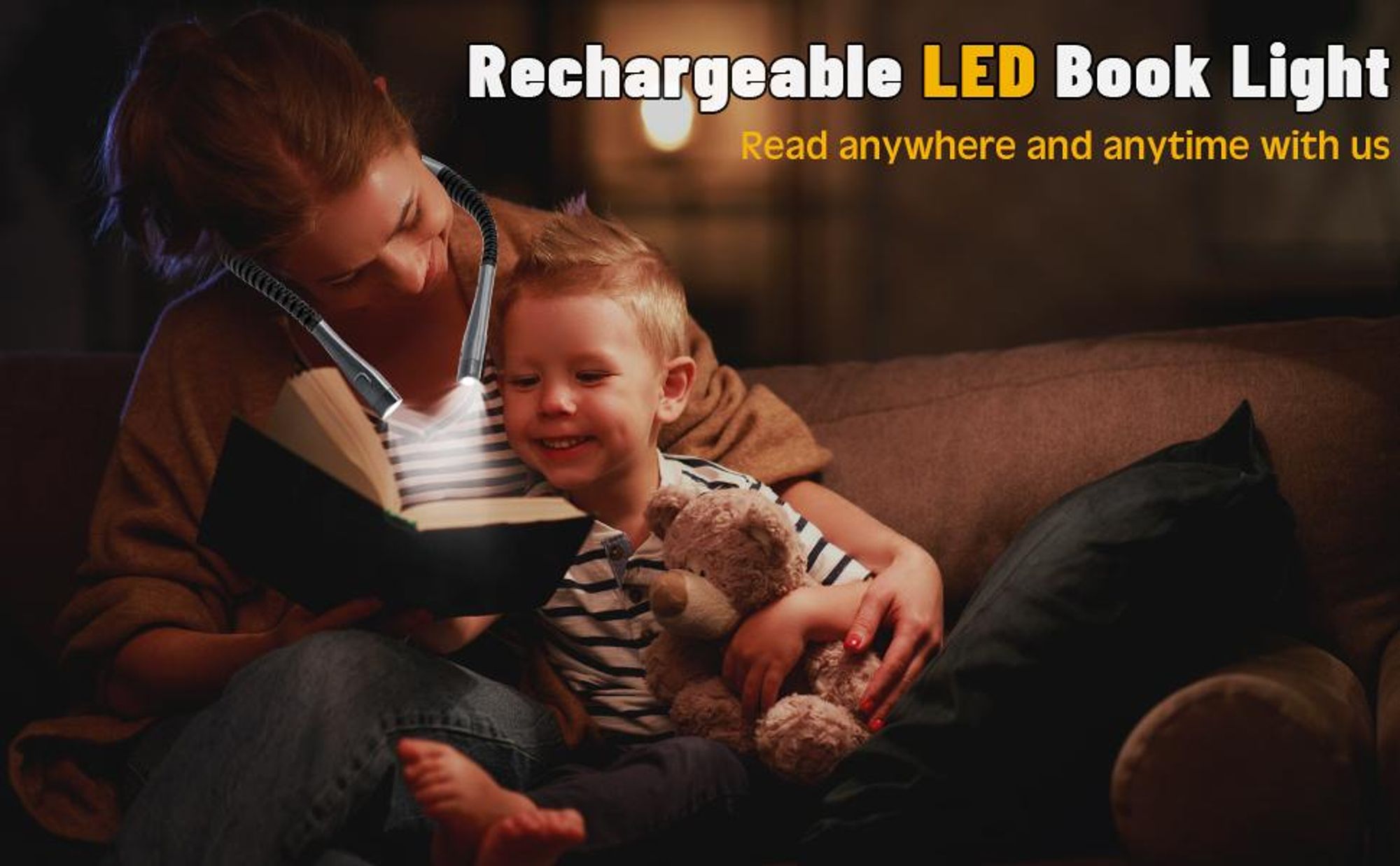 LED Hals Leselampe, Hals Leselampe Buch, Buchlampe, Nachtlicht, 3 Farben und 6 Helligkeitsstufen, für Lesen Stricken Häkeln Nähen Campen Reparieren