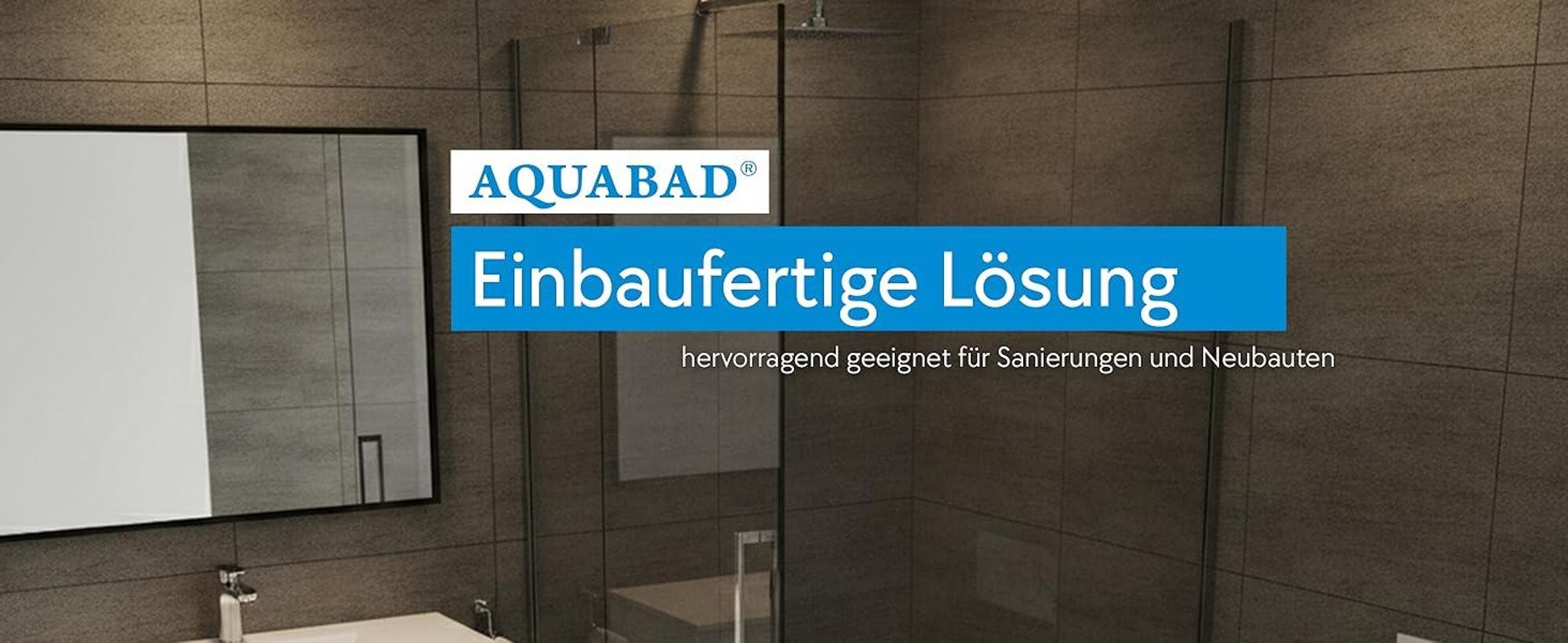 AQUABAD® Duschwanne Komplettset Finca LeakProtect® Smooth White 90x90cm Quadrat mit Ablaufgarnitur