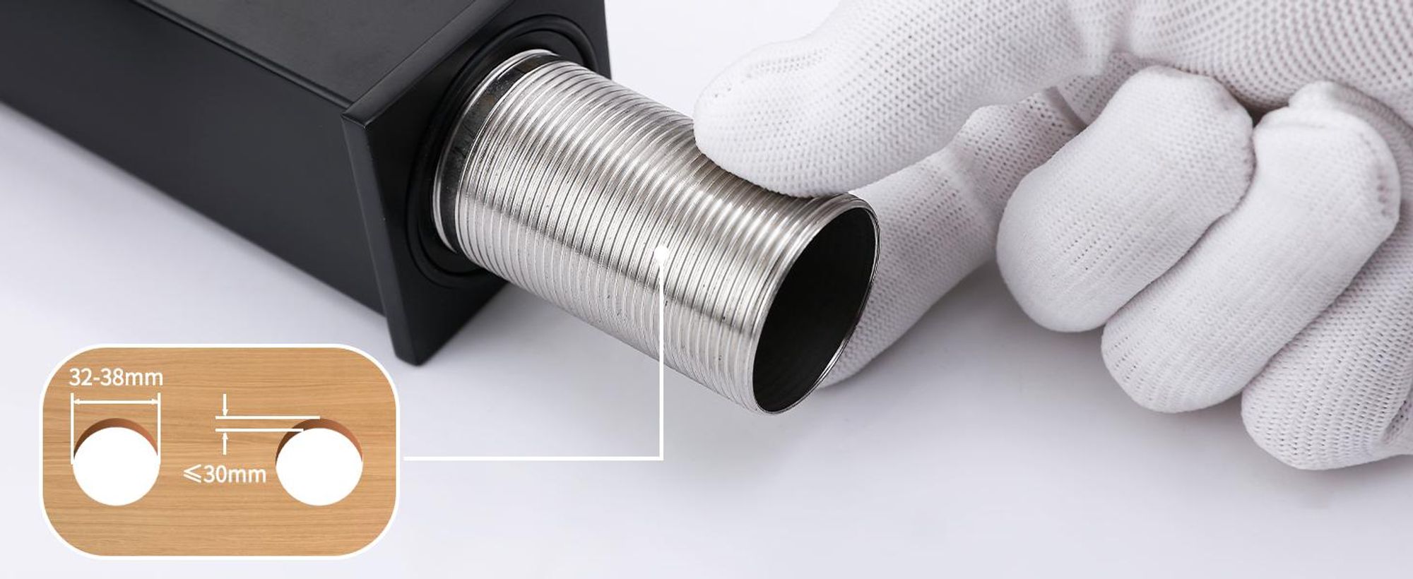 Schwarz Wasserhahn Edelstahl ,Waschtischarmatur Design Einhebelmischer für Badezimmer,Mischbatterie Hochdruck Badarmatur,Armatur Einhebelmischer