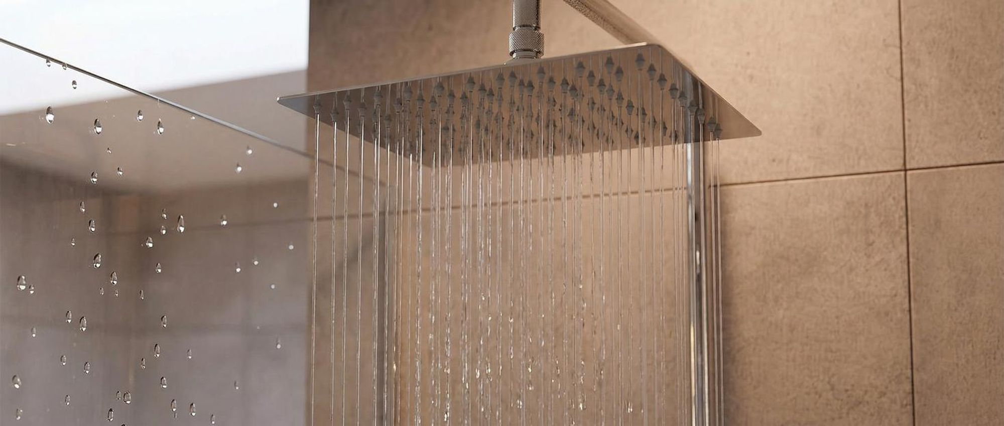 tectake® Regenduschkopf aus poliertem Edelstahl mit Spiegeleffekt 1/2 Zoll Gewinde