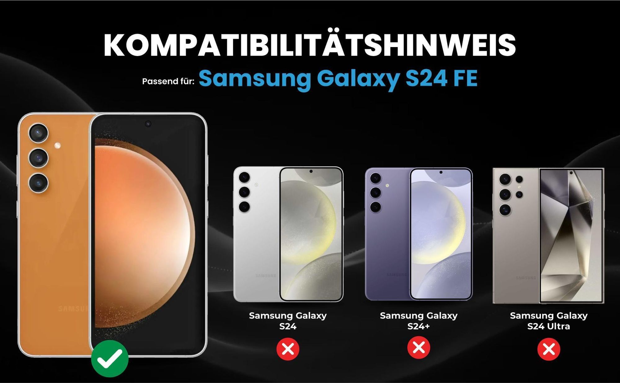 Kompatibilitätshinweise Hülle für Samsung Galaxy S24 FE