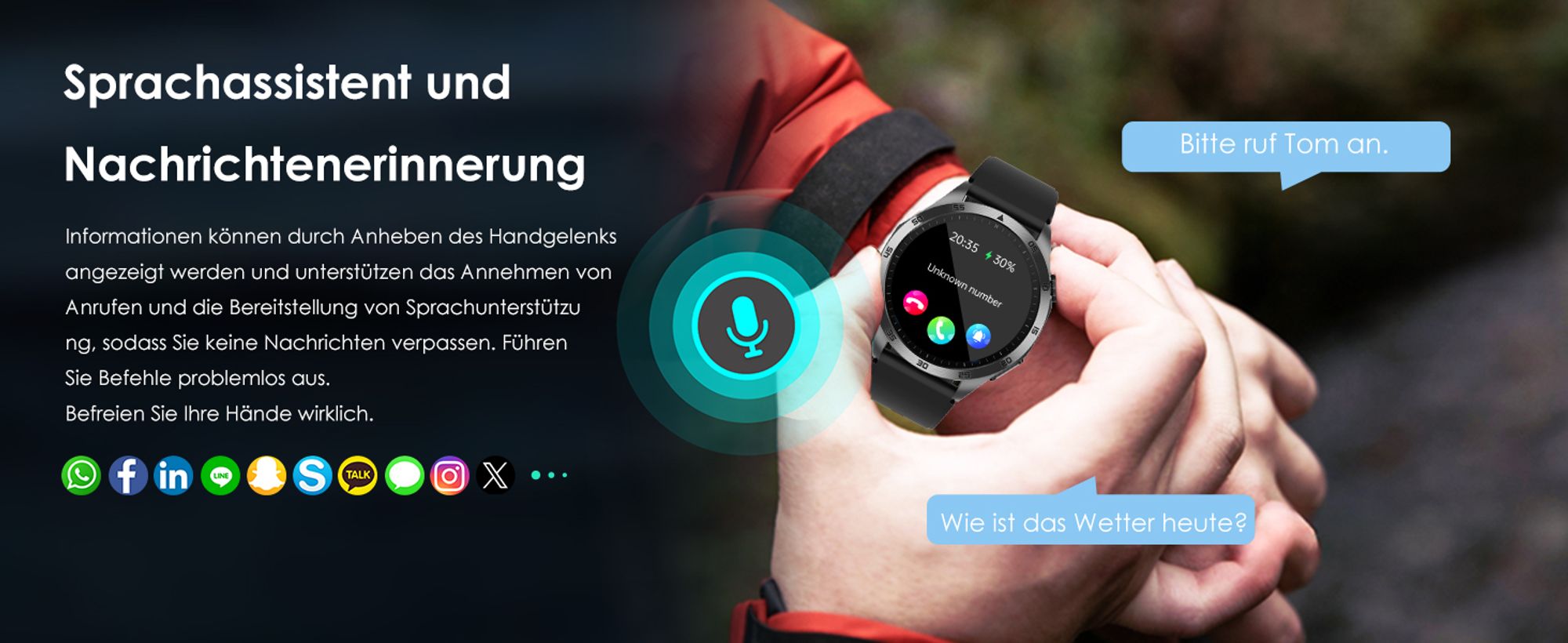 Smartwatch Herren Damen Gesundheitsuhr 1,43 Zoll Smart Watch Always-On Display mit Telefonfunktion, 24-Stunden-Herzfrequenz, Android iOS Wetter