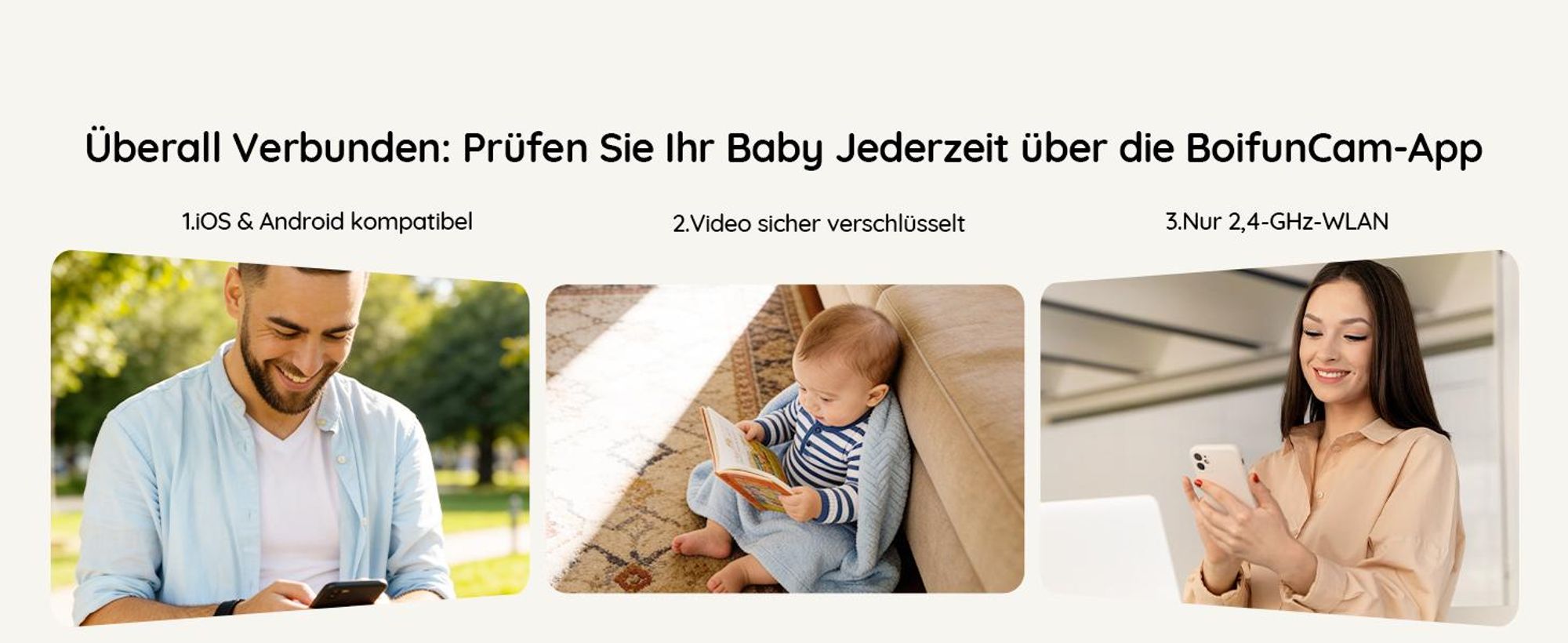 5 Zoll Babyphone mit Kamera 2K Babyfon Video PTZ 355° Bewegungs und Geräuscherkennung Temperatur Luftfeuchtigkeit mobiles Tracking