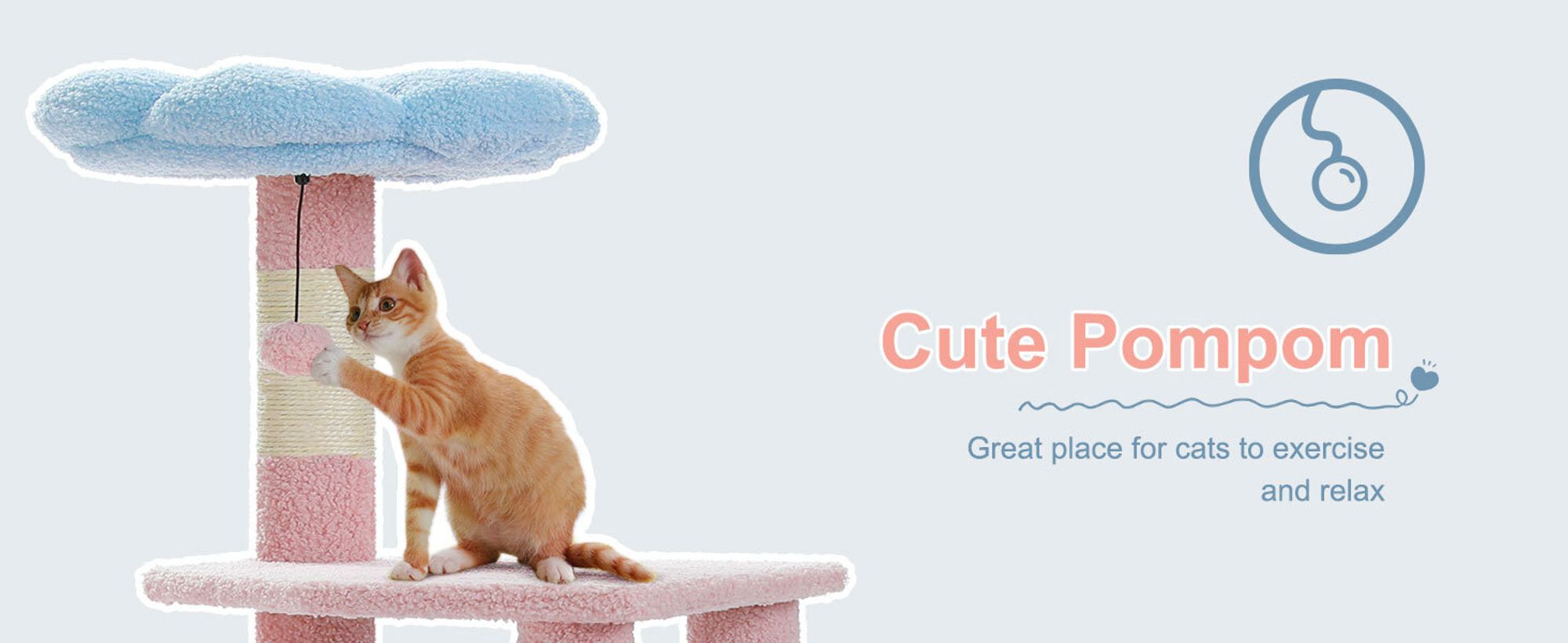 PAWZ Road Kratzbaum Blumen Katzenkratzbaum Sisal Katzenbaum Spielbaum für Katzen